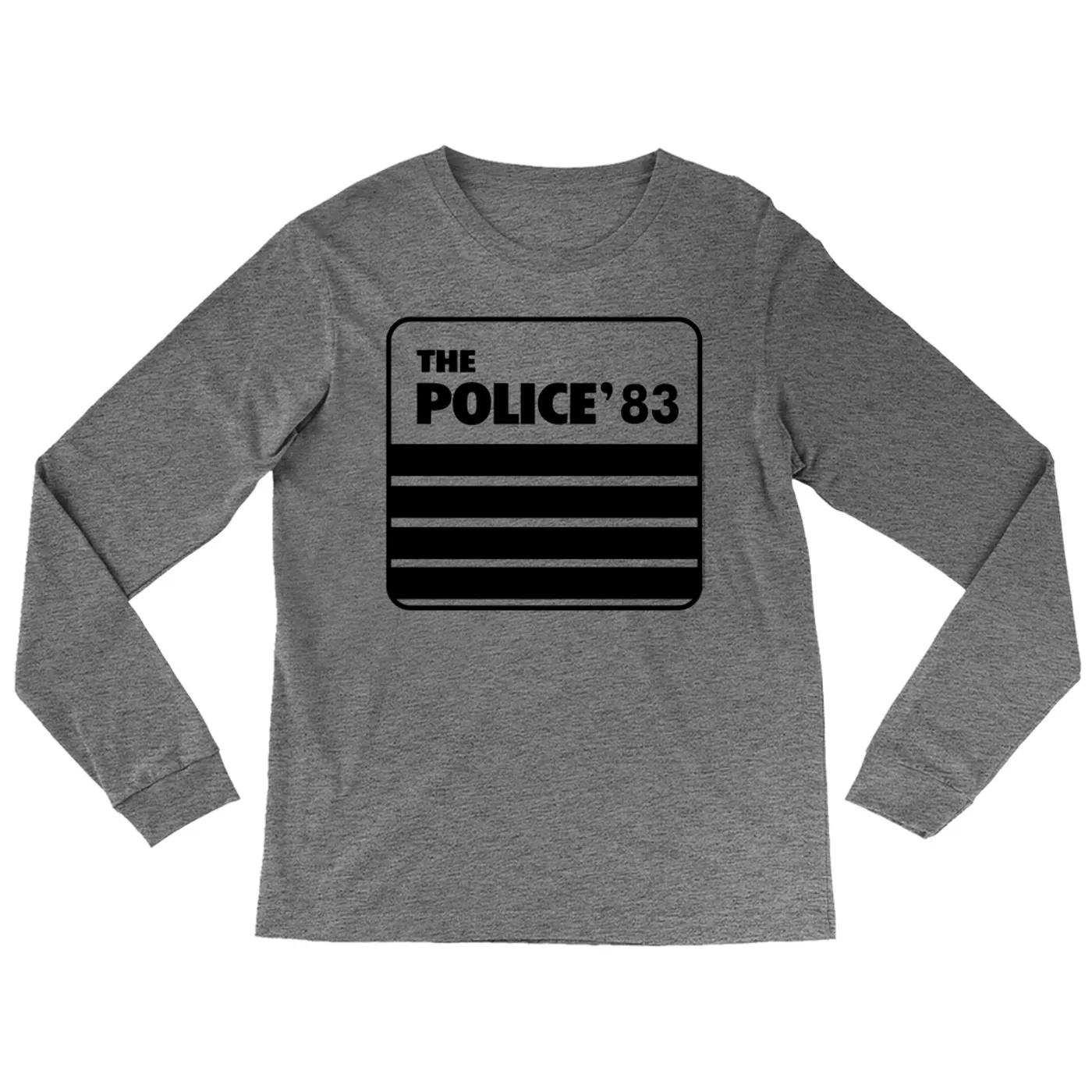 The Police Heather Long Sleeve Shirt | The Police 1983 Concert Tour The Police Shirt