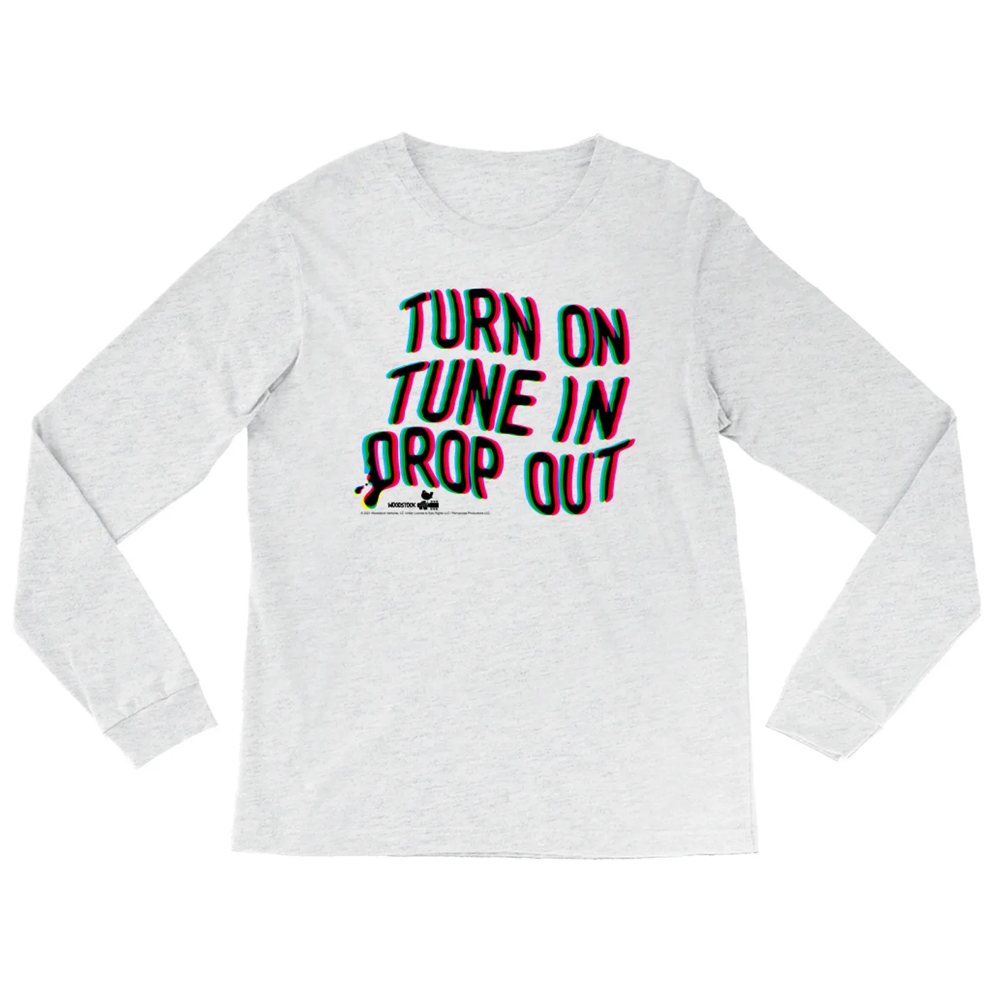 Woodstock Heather Long Sleeve Shirt | Turn On Tune In Drop Out Woodstock Shirt