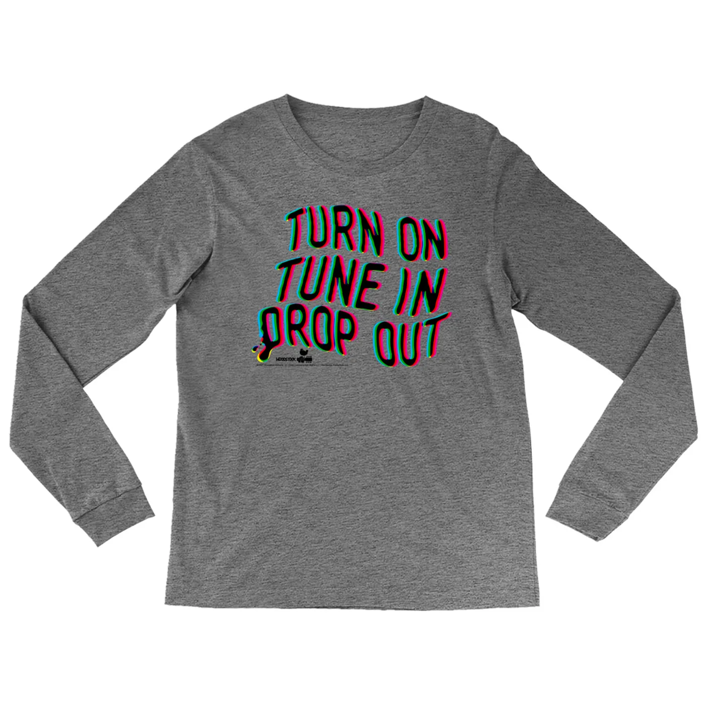 Woodstock Heather Long Sleeve Shirt | Turn On Tune In Drop Out Woodstock Shirt