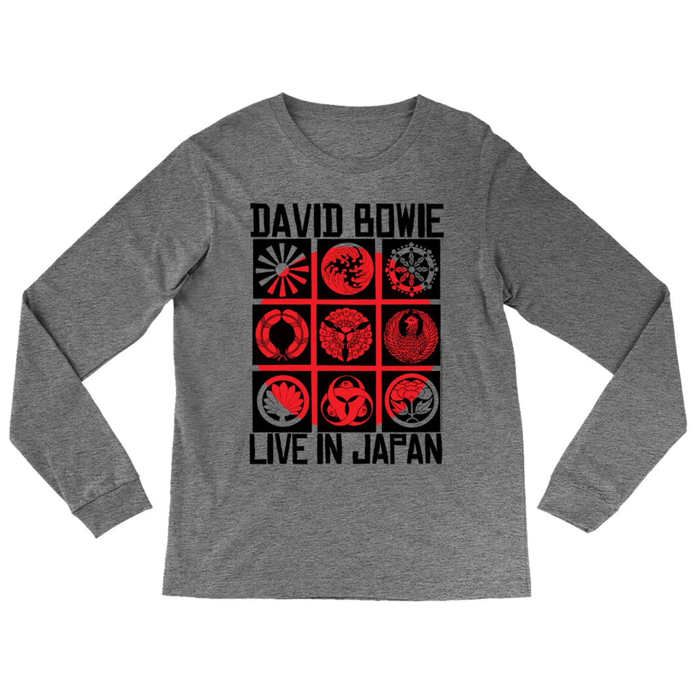 David Bowie Heather Long Sleeve Shirt | Live In Japan Concert Poster David Bowie Shirt