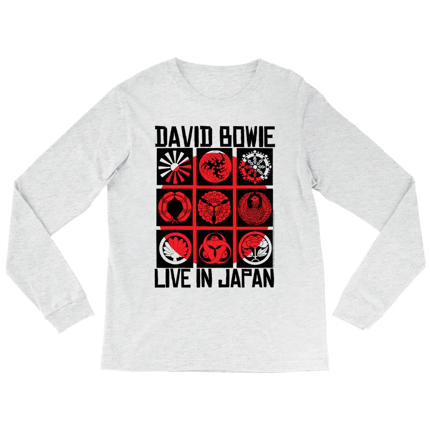 David Bowie Heather Long Sleeve Shirt | Live In Japan Concert Poster David Bowie Shirt