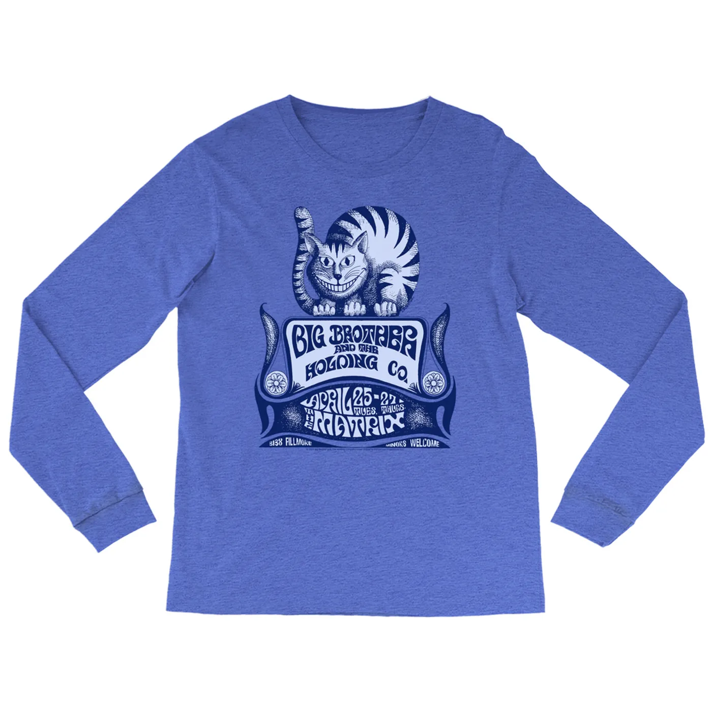 Big Brother & The Holding Company Heather Long Sleeve Shirt | Big Brother And The Holding Company Feat. Janis Joplin The Matrix Concert Flyer Big Brother and The Holding Company Shirt