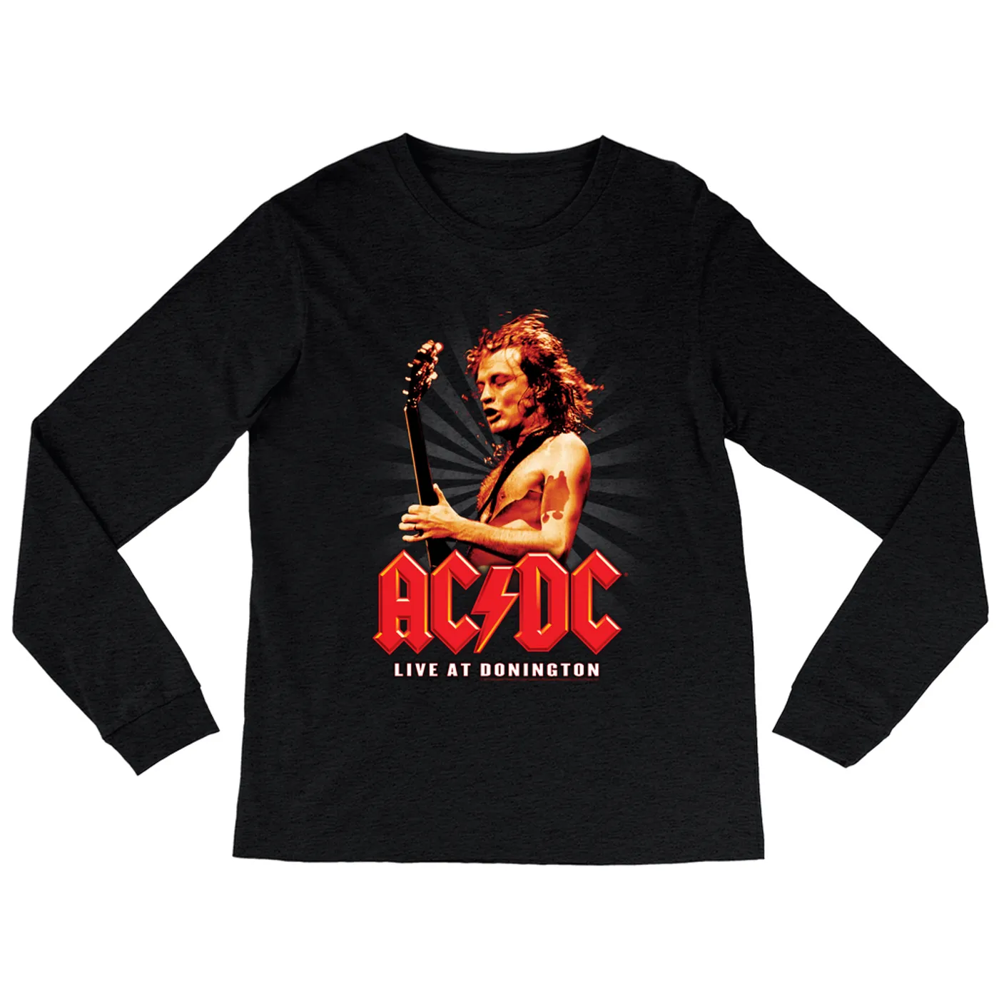 AC/DC Heather Long Sleeve Shirt | Live At Donington Concert ACDC Shirt (Merchbar Exclusive)