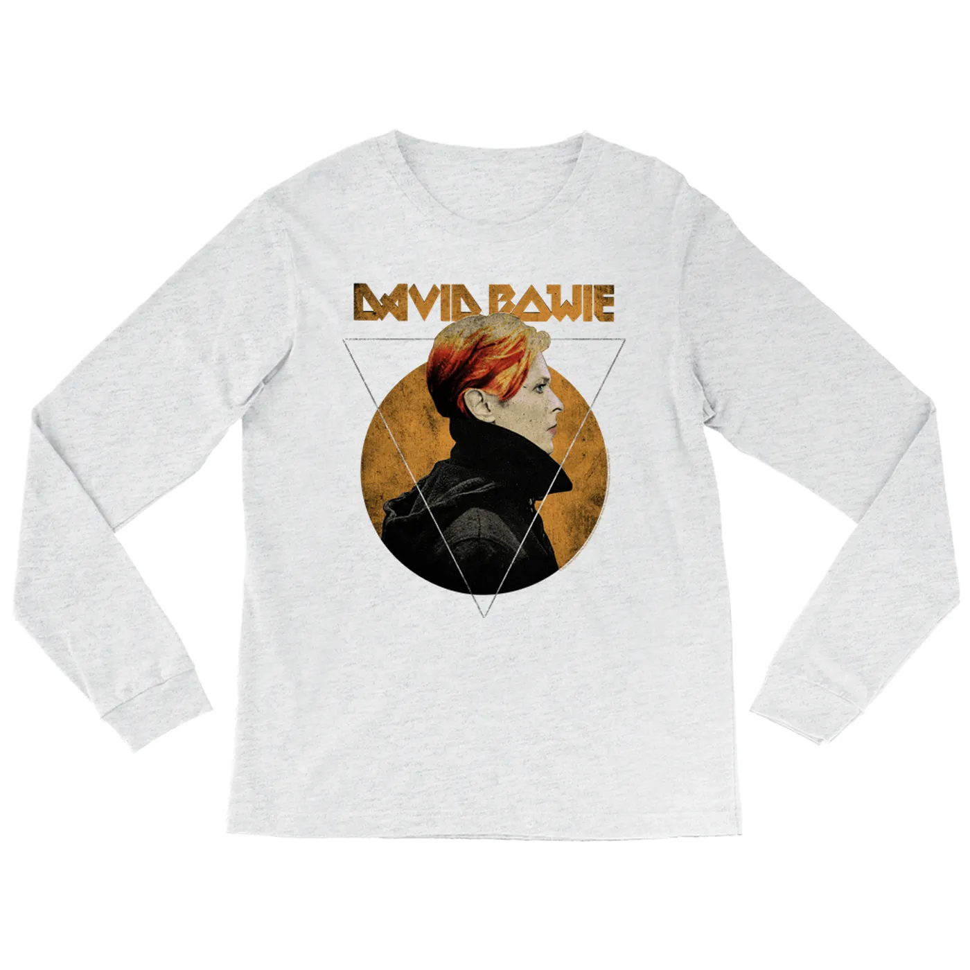 David Bowie Heather Long Sleeve Shirt | Low Album Art Design Distressed David Bowie Shirt