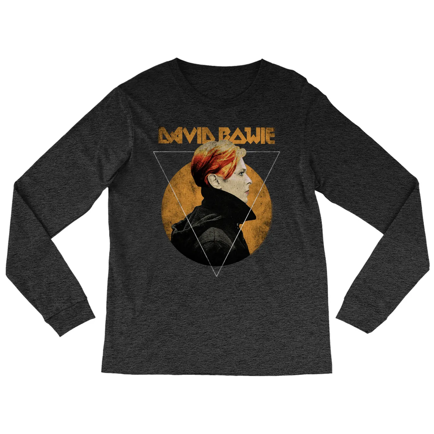 David Bowie Heather Long Sleeve Shirt | Low Album Art Design Distressed David Bowie Shirt