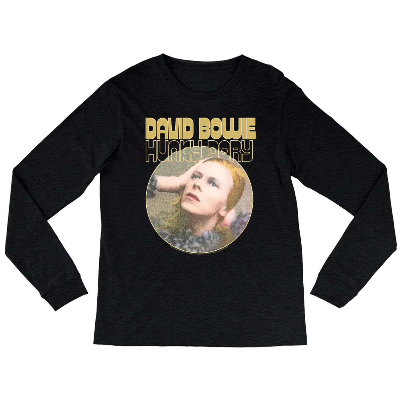 David Bowie Heather Long Sleeve Shirt | Hunky Dory Album Design David Bowie Shirt