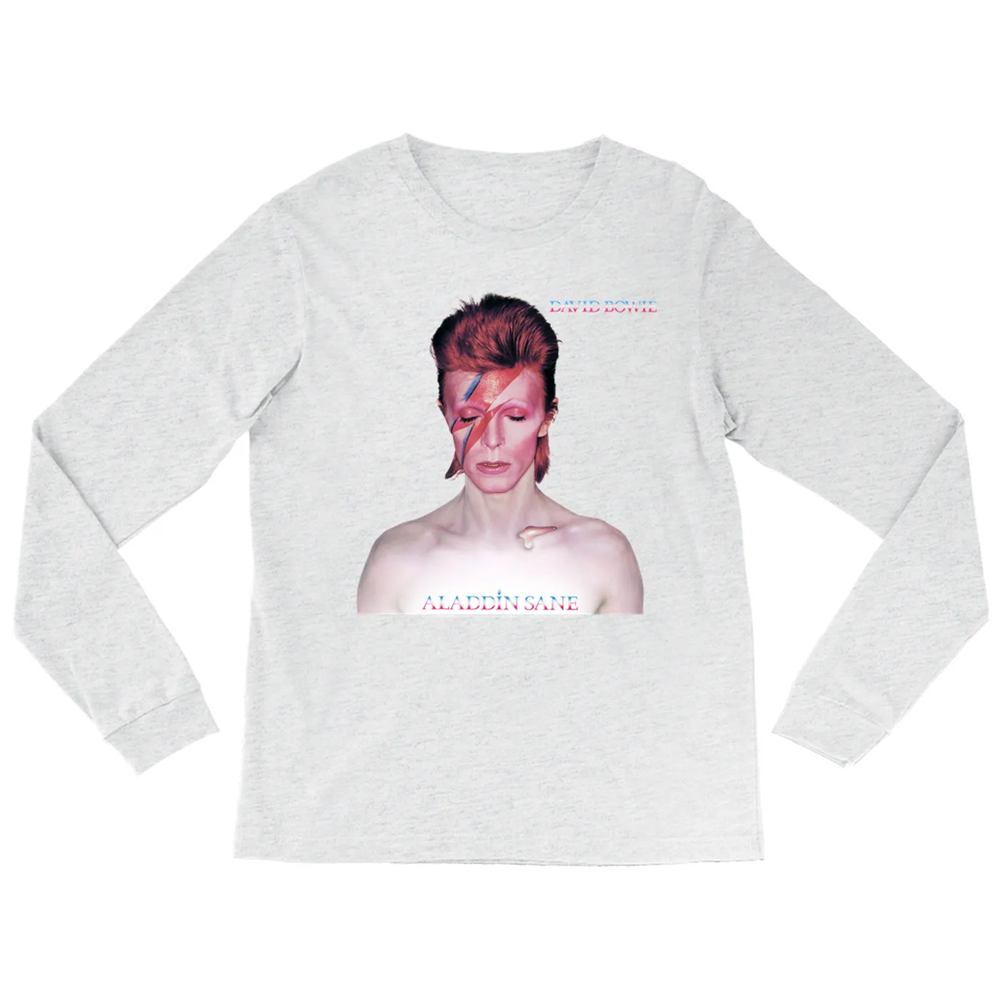 David Bowie Heather Long Sleeve Shirt | Aladdin Sane Album Cover David Bowie Shirt