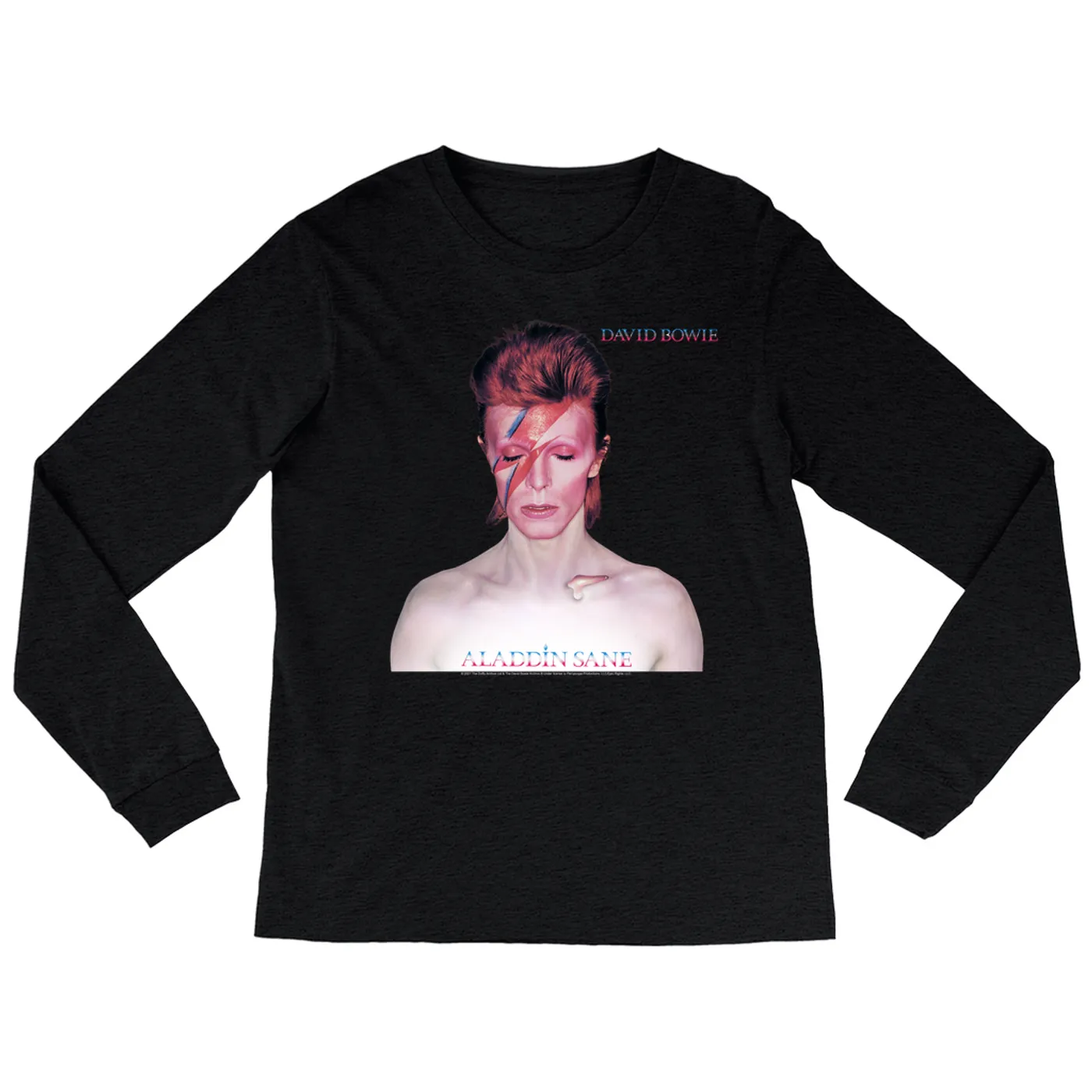 David Bowie Heather Long Sleeve Shirt | Aladdin Sane Album Cover David Bowie Shirt