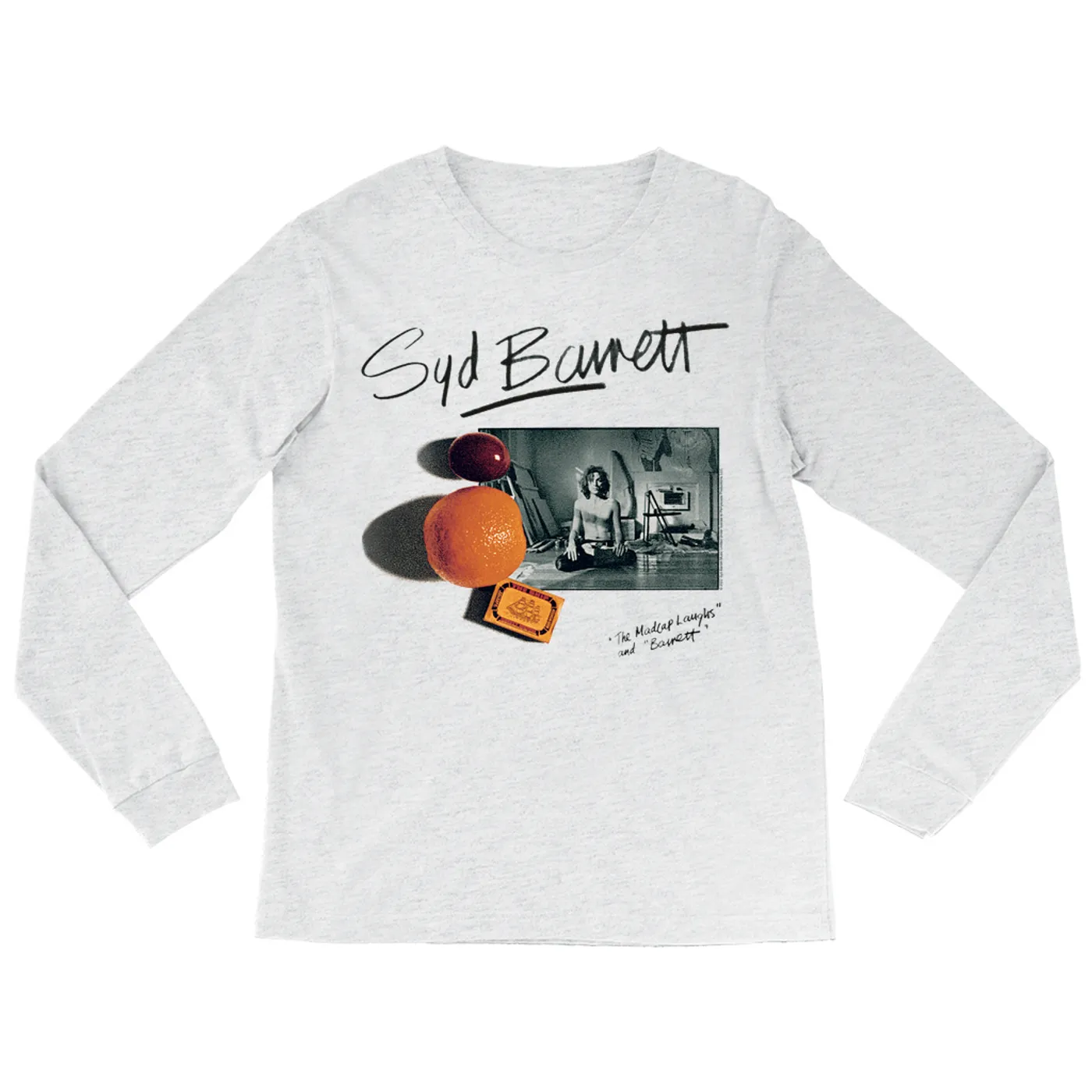 Syd Barrett Heather Long Sleeve Shirt | The Madcap Laughs And Barrett Photo Syd Barrett Shirt (Merchbar Exclusive)