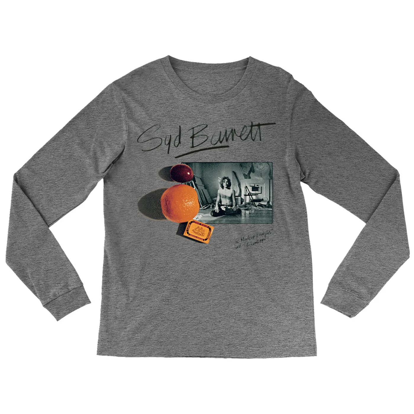 Syd Barrett Heather Long Sleeve Shirt | The Madcap Laughs And Barrett Photo Syd Barrett Shirt (Merchbar Exclusive)