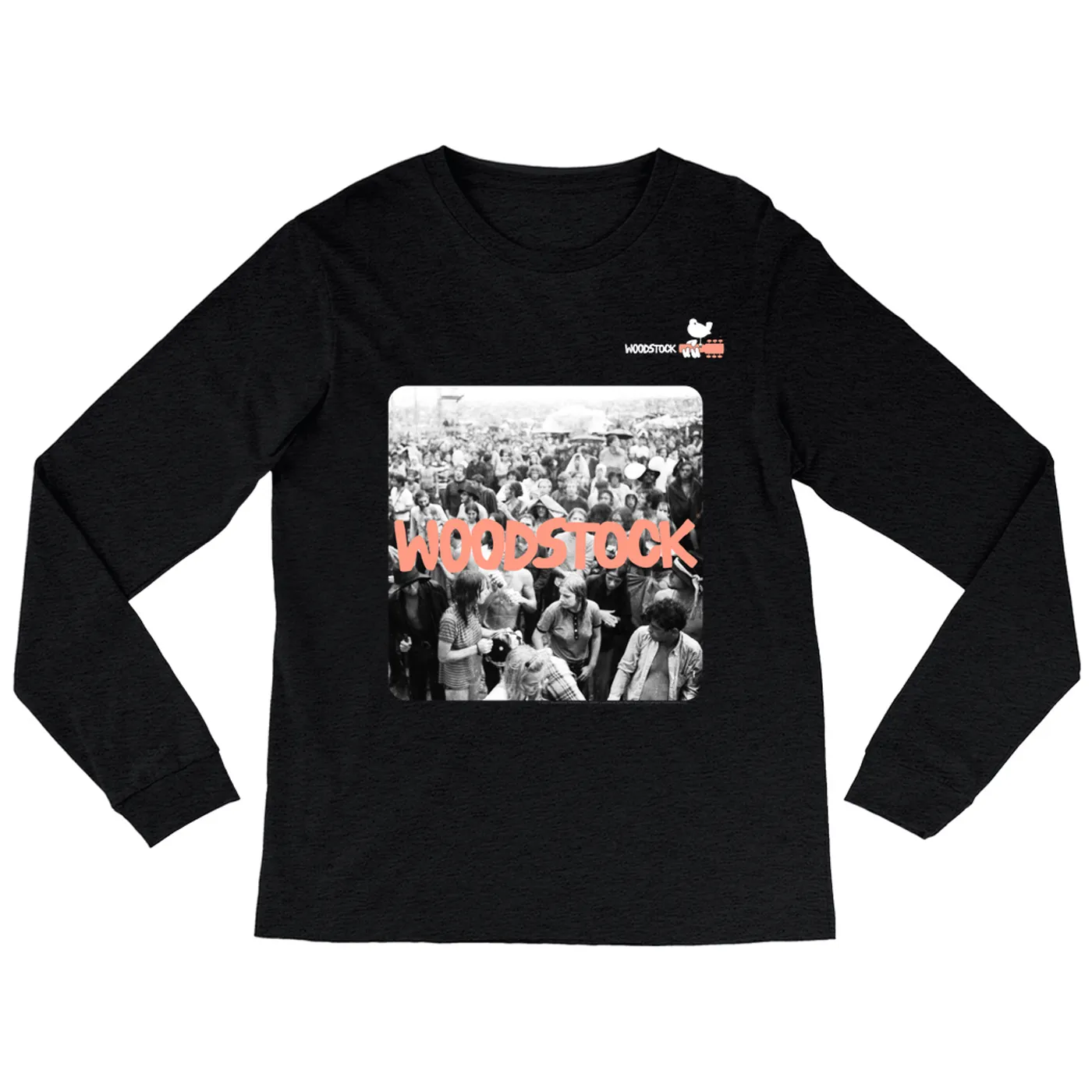 Woodstock Heather Long Sleeve Shirt | Festival Concert Photo Woodstock Shirt