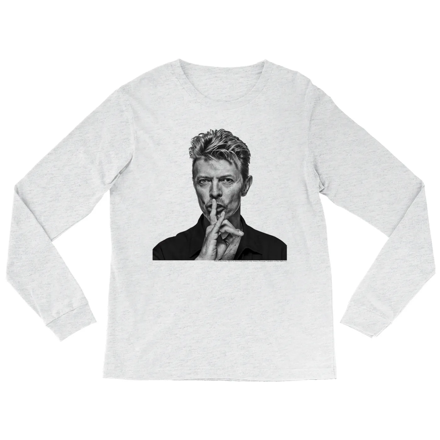 David Bowie Heather Long Sleeve Shirt | Bowie Black And White Photo David Bowie Shirt
