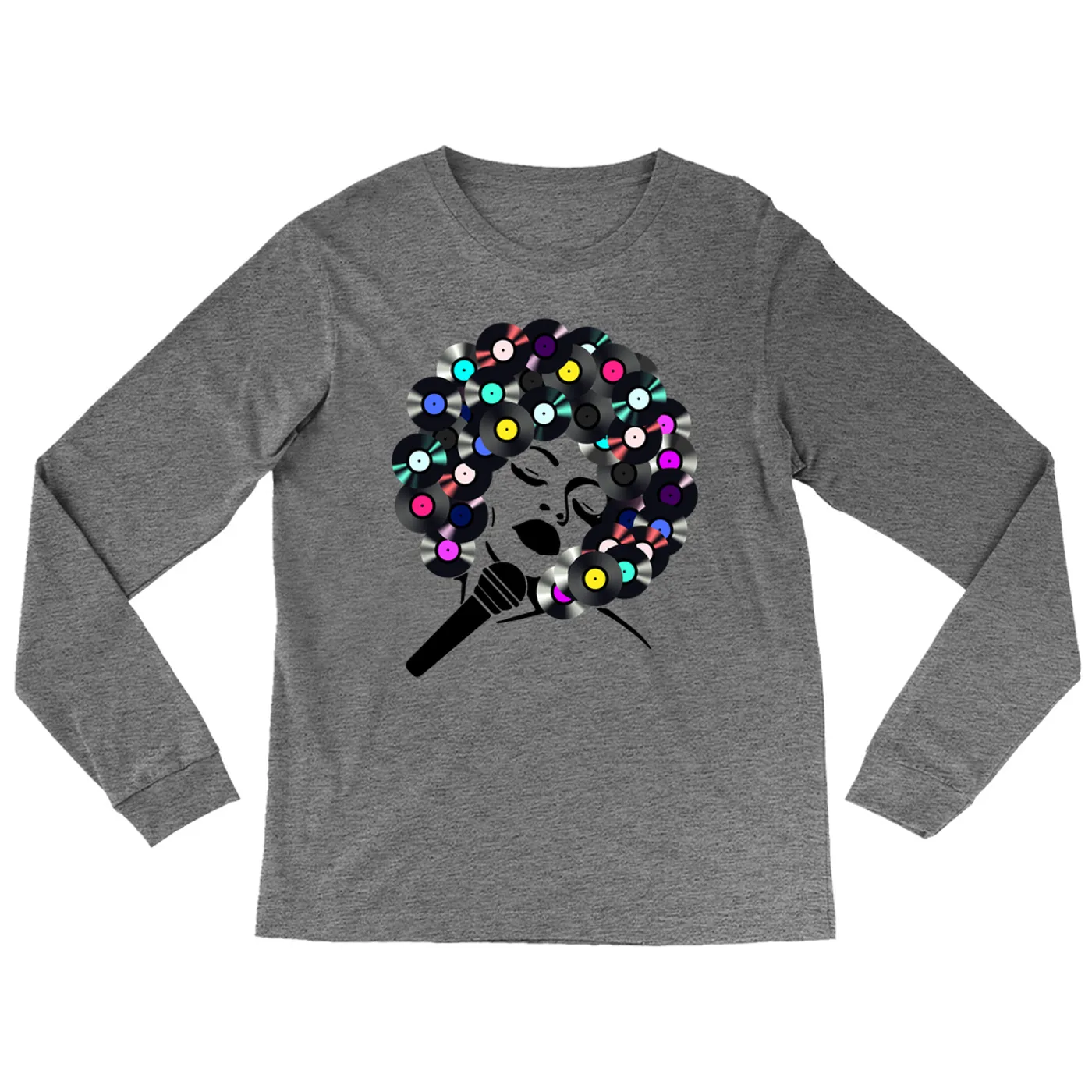 Merchbar Music Life Heather Long Sleeve Shirt | The Soul Of Vinyl Merchbar Music Life Shirt