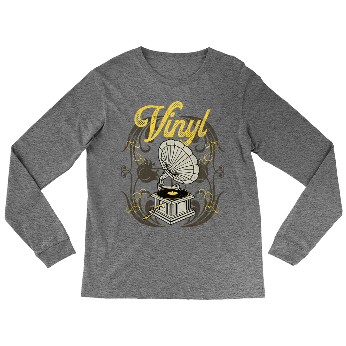 Merchbar Music Life Heather Long Sleeve Shirt | Only Vintage Vinyl Merchbar Music Life Shirt