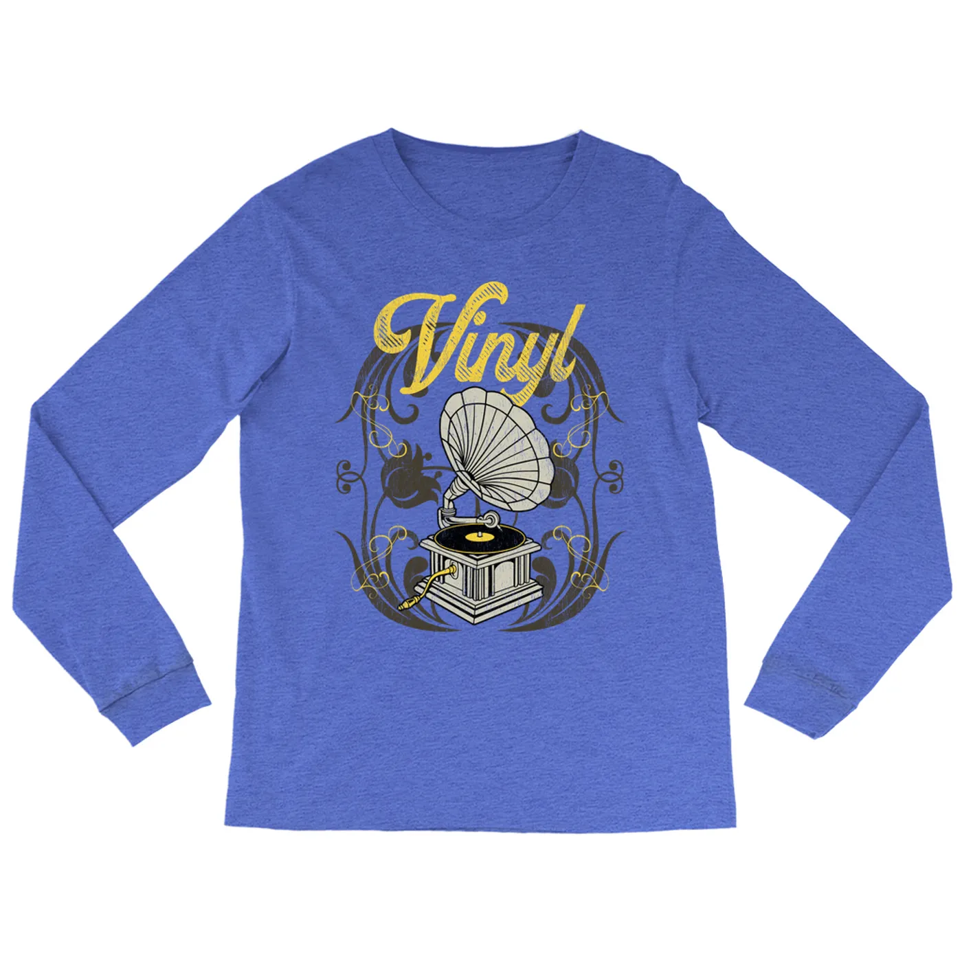 Merchbar Music Life Heather Long Sleeve Shirt | Only Vintage Vinyl Merchbar Music Life Shirt