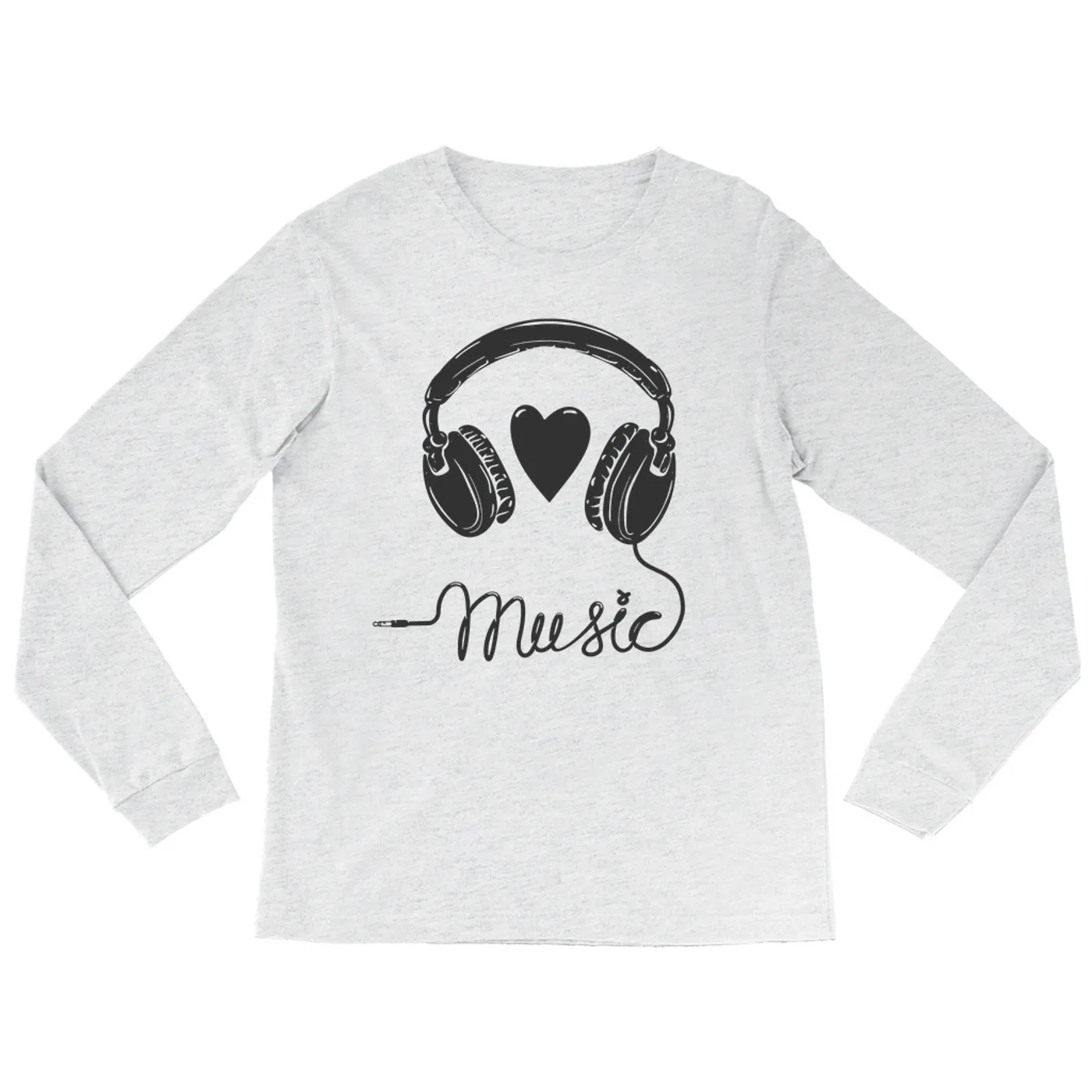 Merchbar Music Life Heather Long Sleeve Shirt | I Heart Music Merchbar Music Life Shirt