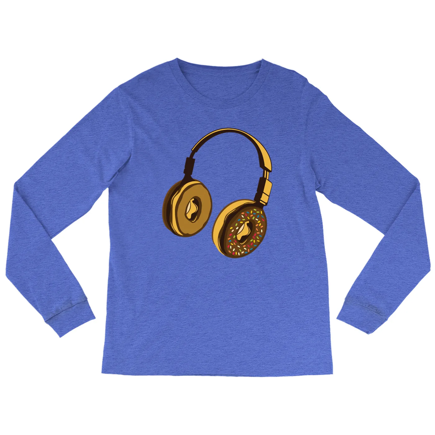 Merchbar Music Life Heather Long Sleeve Shirt | Delicious Donut Beats Merchbar Music Life Shirt