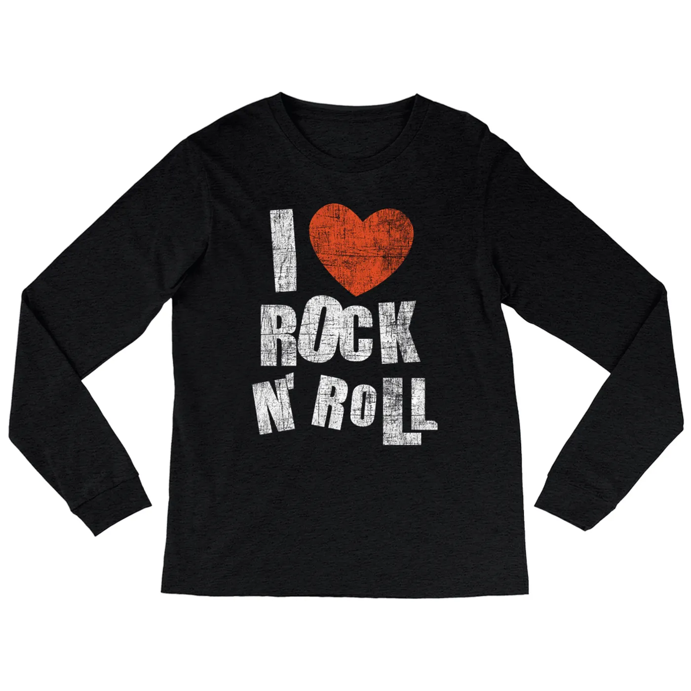 Merchbar Music Life Heather Long Sleeve Shirt | I Heart Rock n' Roll Merchbar Music Life Shirt