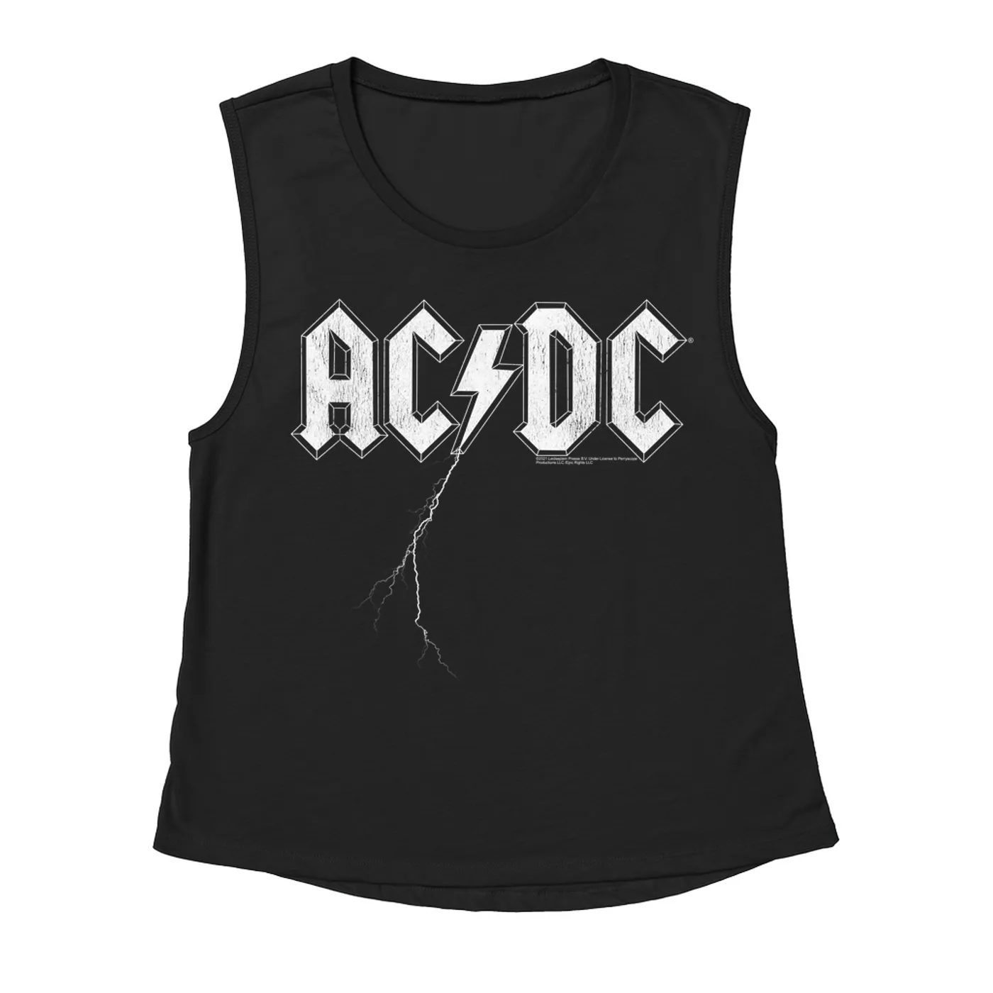 ACDC Ladies' Muscle Tank Top | AC/DC Lightning Strike Logo ACDC Shirt (Merchbar Exclusive)