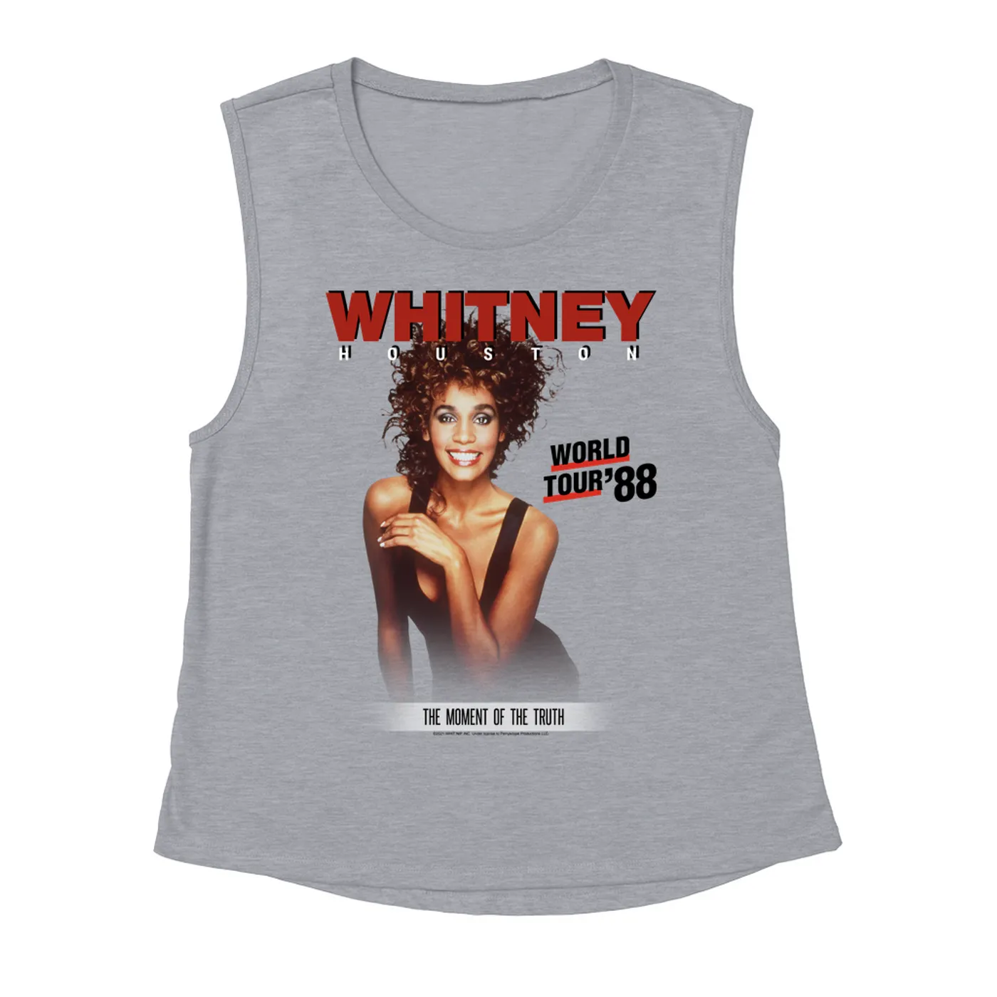 Whitney Houston Ladies' Muscle Tank Top | 1988 World Tour Poster Image Whitney Houston Shirt (Merchbar Exclusive)