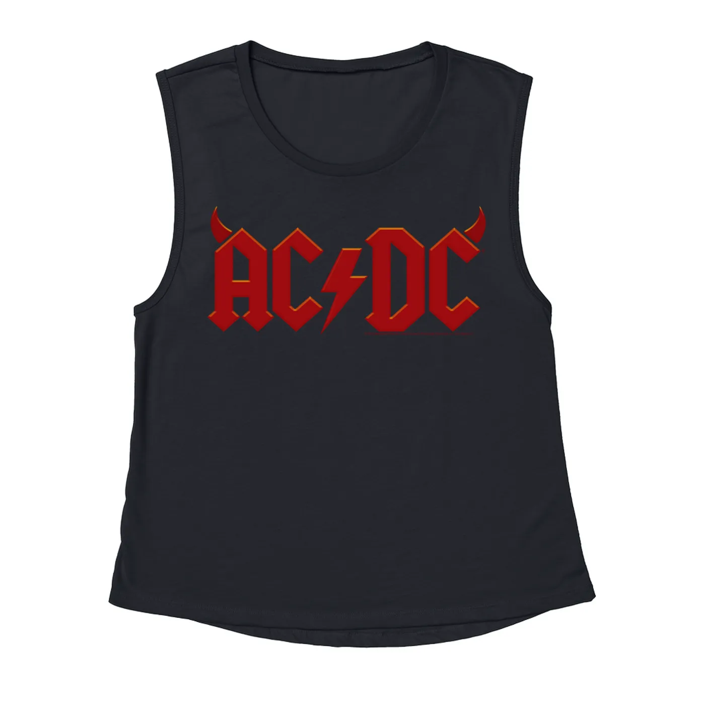 ACDC Ladies' Muscle Tank Top | AC/DC Horn Logo ACDC Shirt