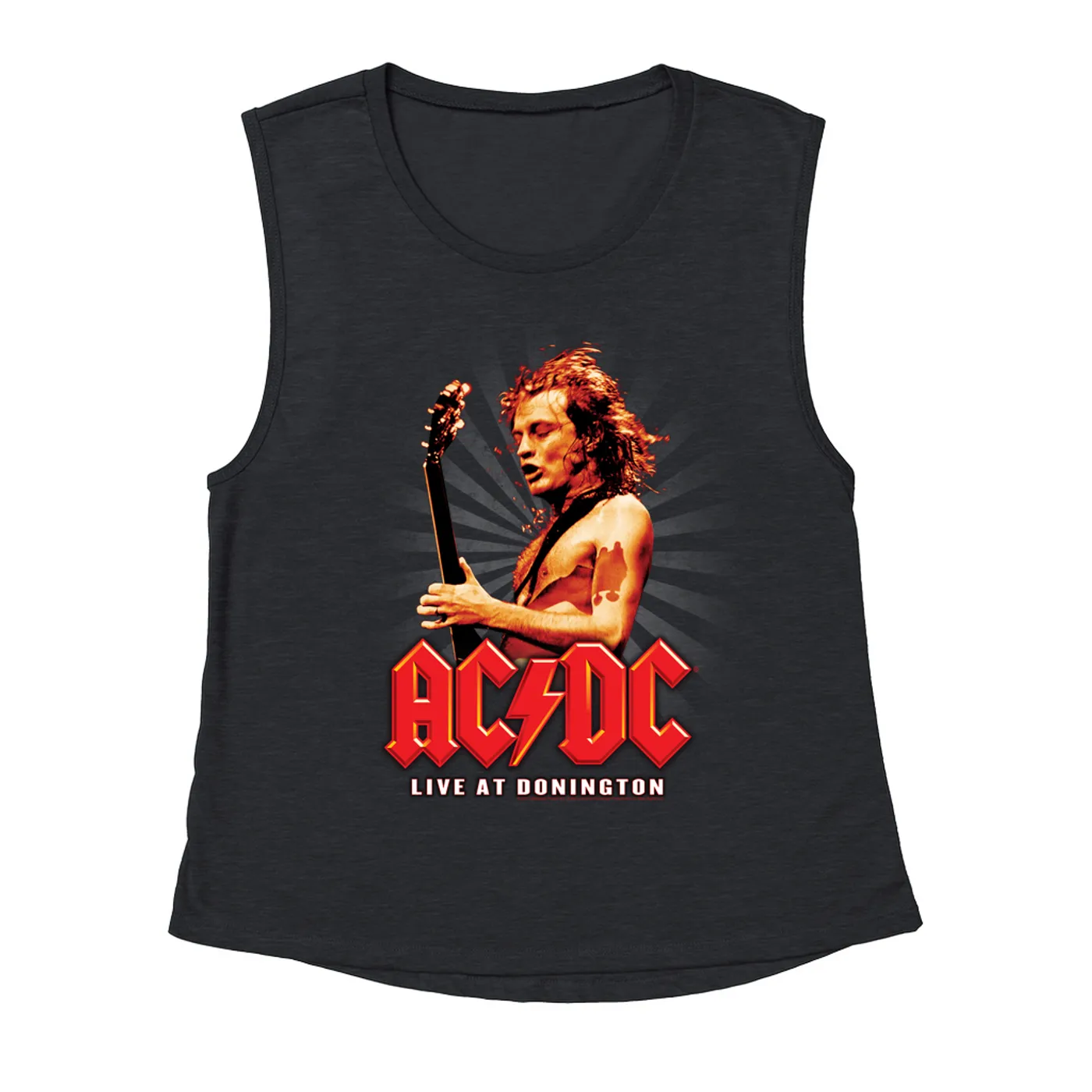 AC/DC Ladies' Muscle Tank Top | Live At Donington Concert ACDC Shirt (Merchbar Exclusive)