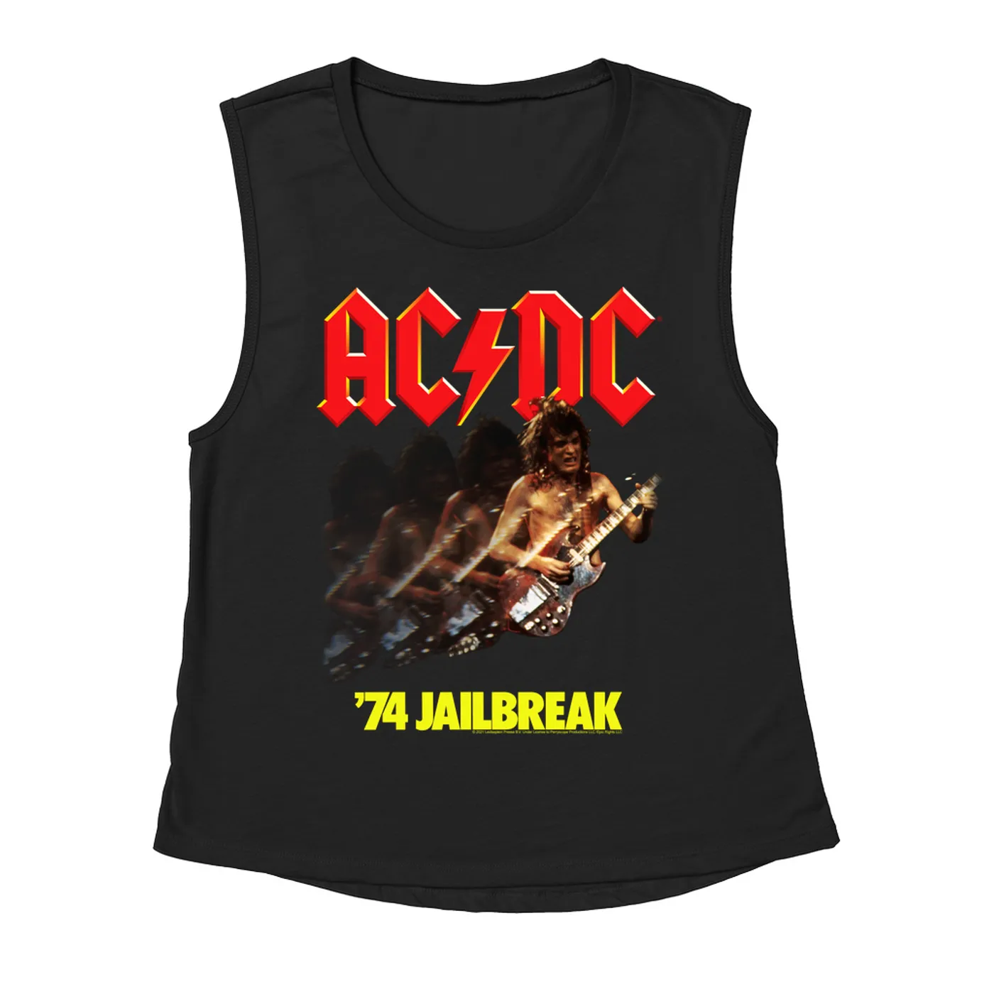 AC/DC Ladies' Muscle Tank Top | JailBreak '74 Album Art ACDC Shirt