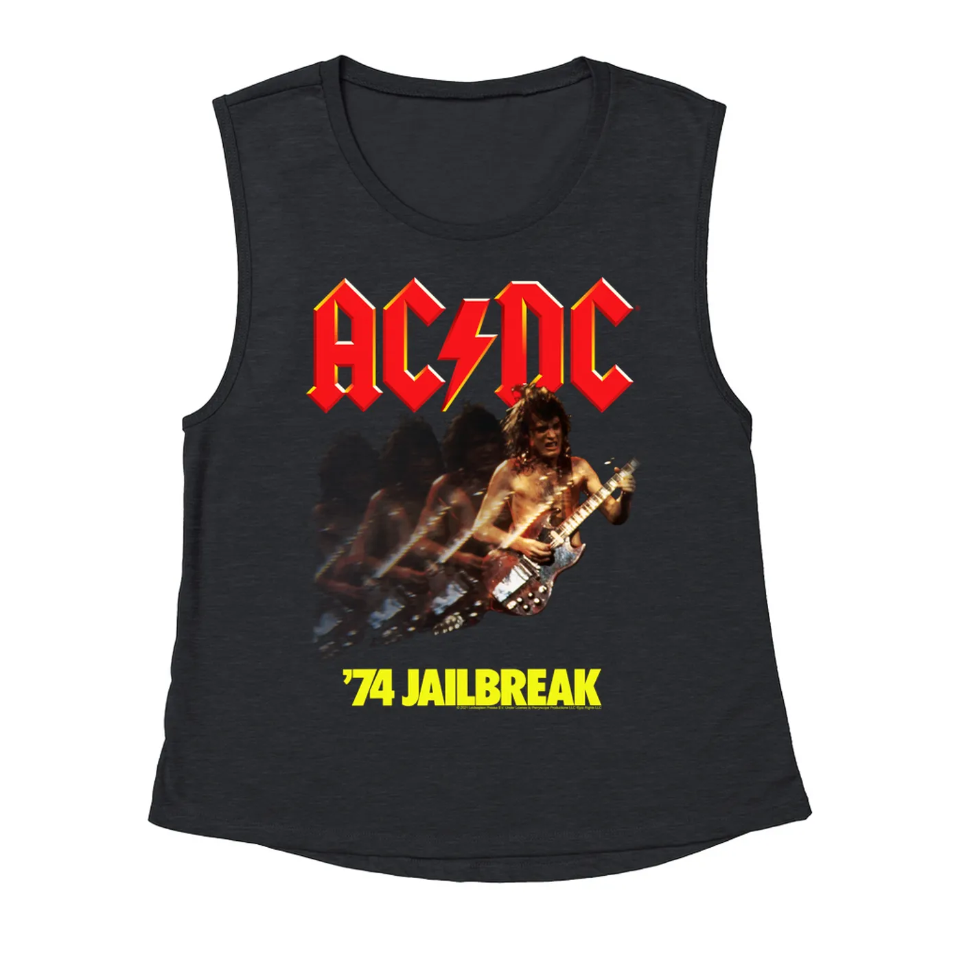 AC/DC Ladies' Muscle Tank Top | JailBreak '74 Album Art ACDC Shirt