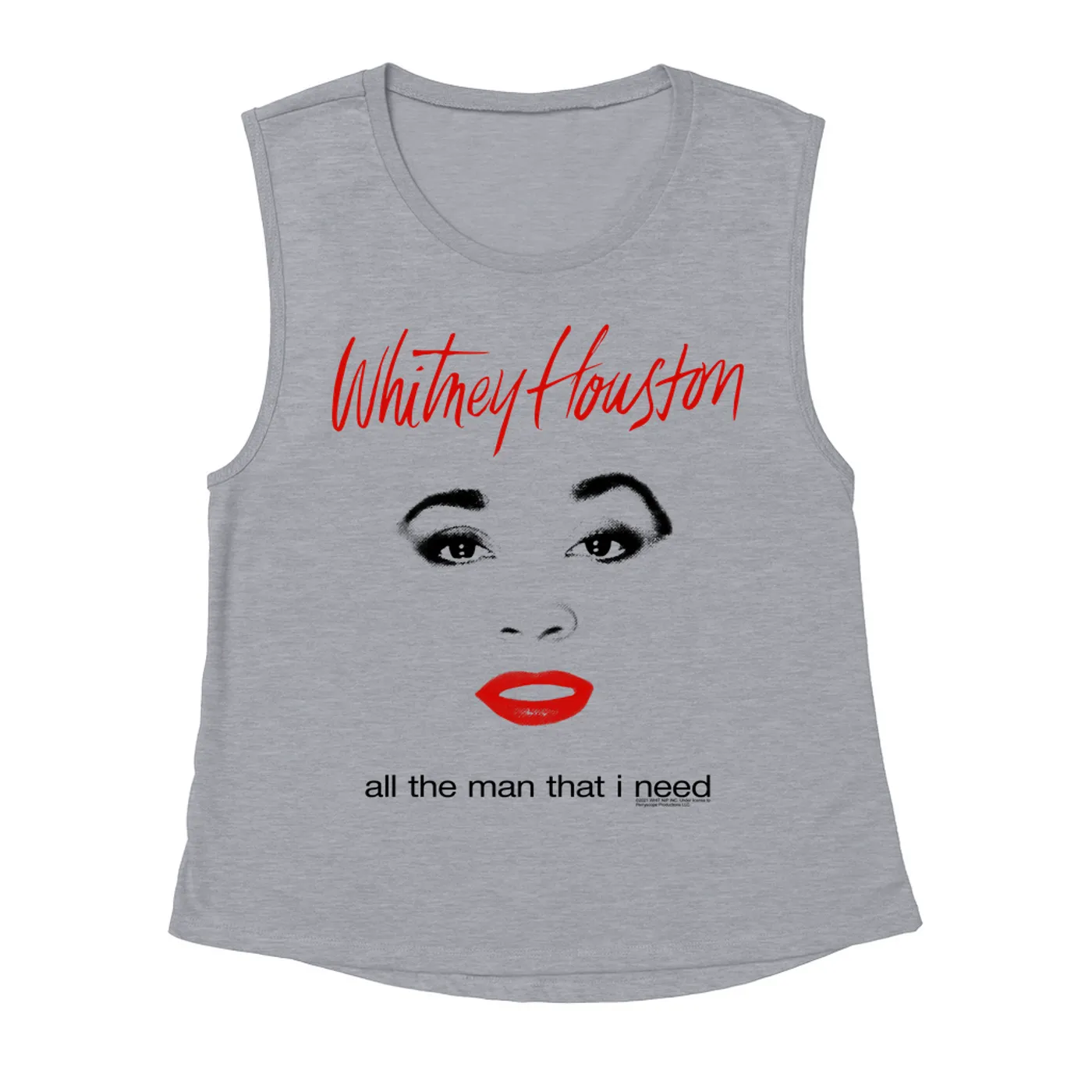 Whitney Houston Ladies' Muscle Tank Top | All The Man That I Need Album Cover Design Whitney Houston Shirt (Merchbar Exclusive)