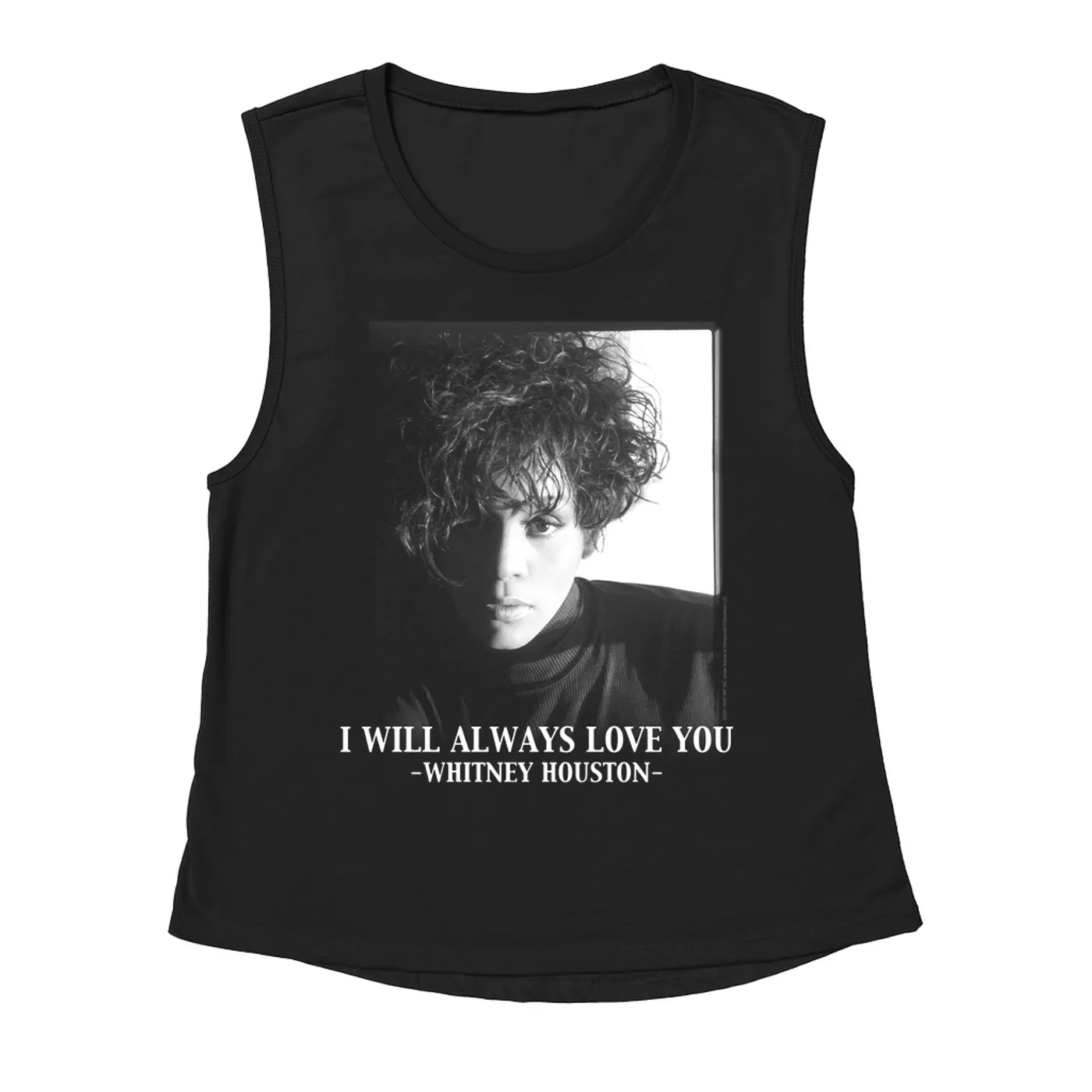 Whitney Houston Ladies' Muscle Tank Top | I Will Always Love You Album Photo Image Whitney Houston Shirt