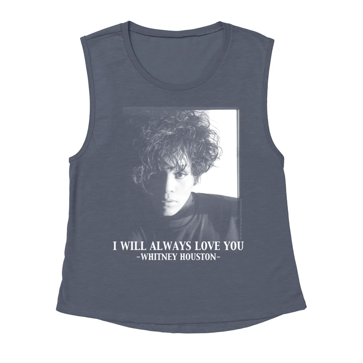Whitney Houston Ladies' Muscle Tank Top | I Will Always Love You Album Photo Image Whitney Houston Shirt