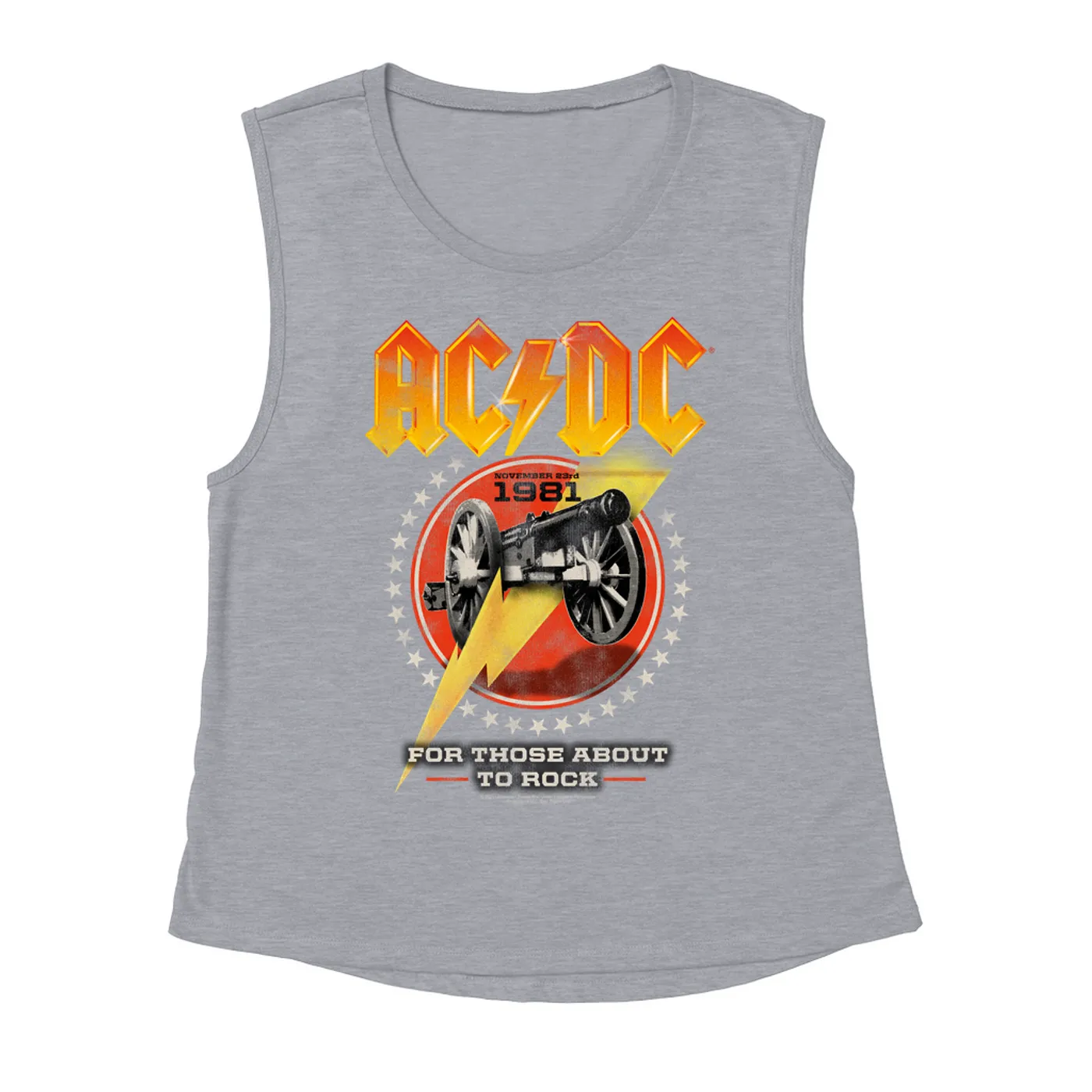 AC/DC Ladies' Muscle Tank Top | For Those About To Rock Tour 1981 ACDC Shirt