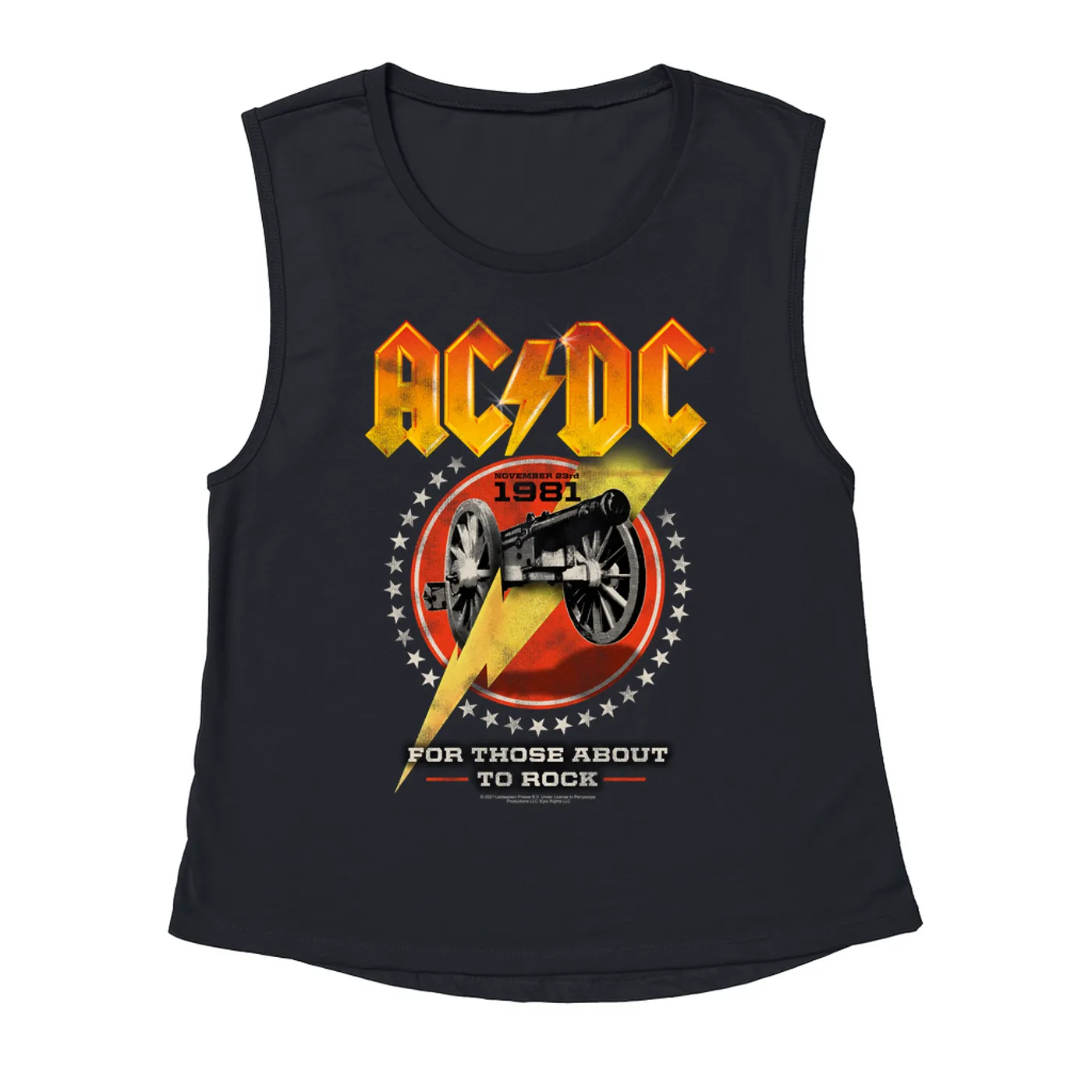 AC/DC Ladies' Muscle Tank Top | For Those About To Rock Tour 1981 ACDC Shirt