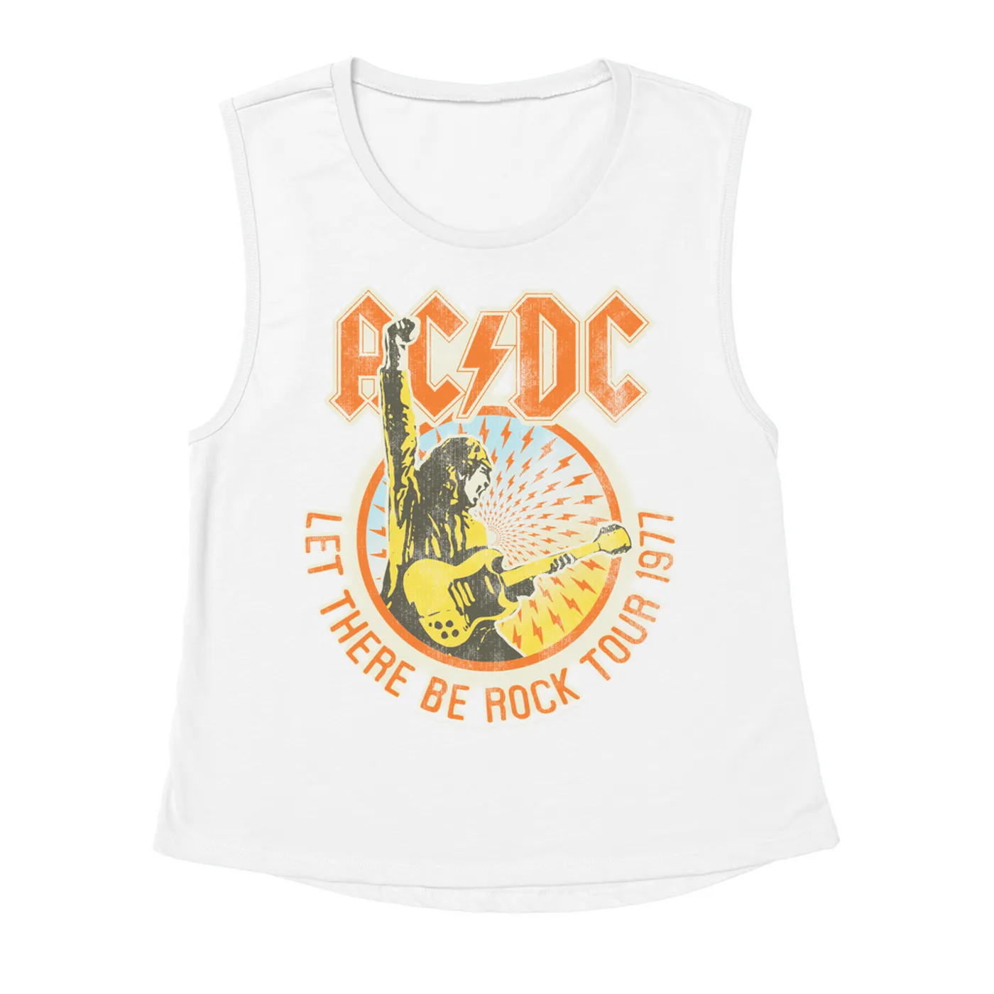 AC/DC Ladies' Muscle Tank Top | Let There Be Rock Tour 1977 ACDC Shirt