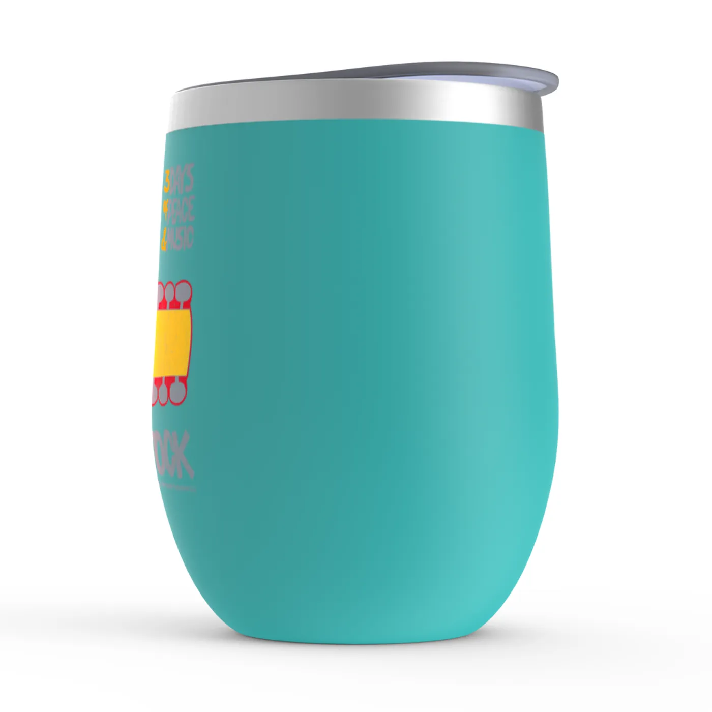 Woodstock Wine Tumbler | 3 Days Of Peace And Music Logo Woodstock Stemless Wine Tumbler (Merchbar Exclusive)