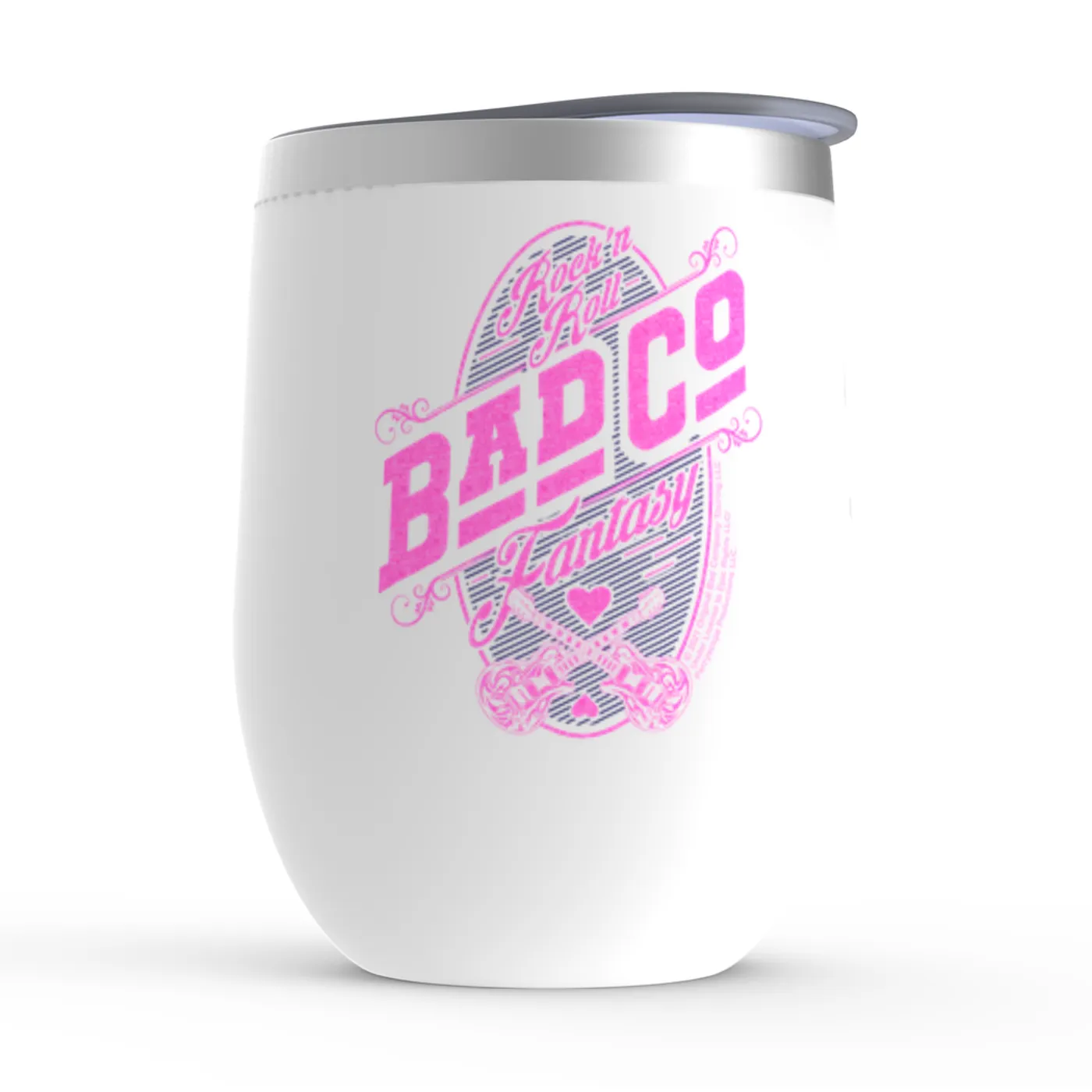 Bad Company Wine Tumbler | Rock N' Roll Fantasy Pink Bad Company Stemless Wine Tumbler (Merchbar Exclusive)