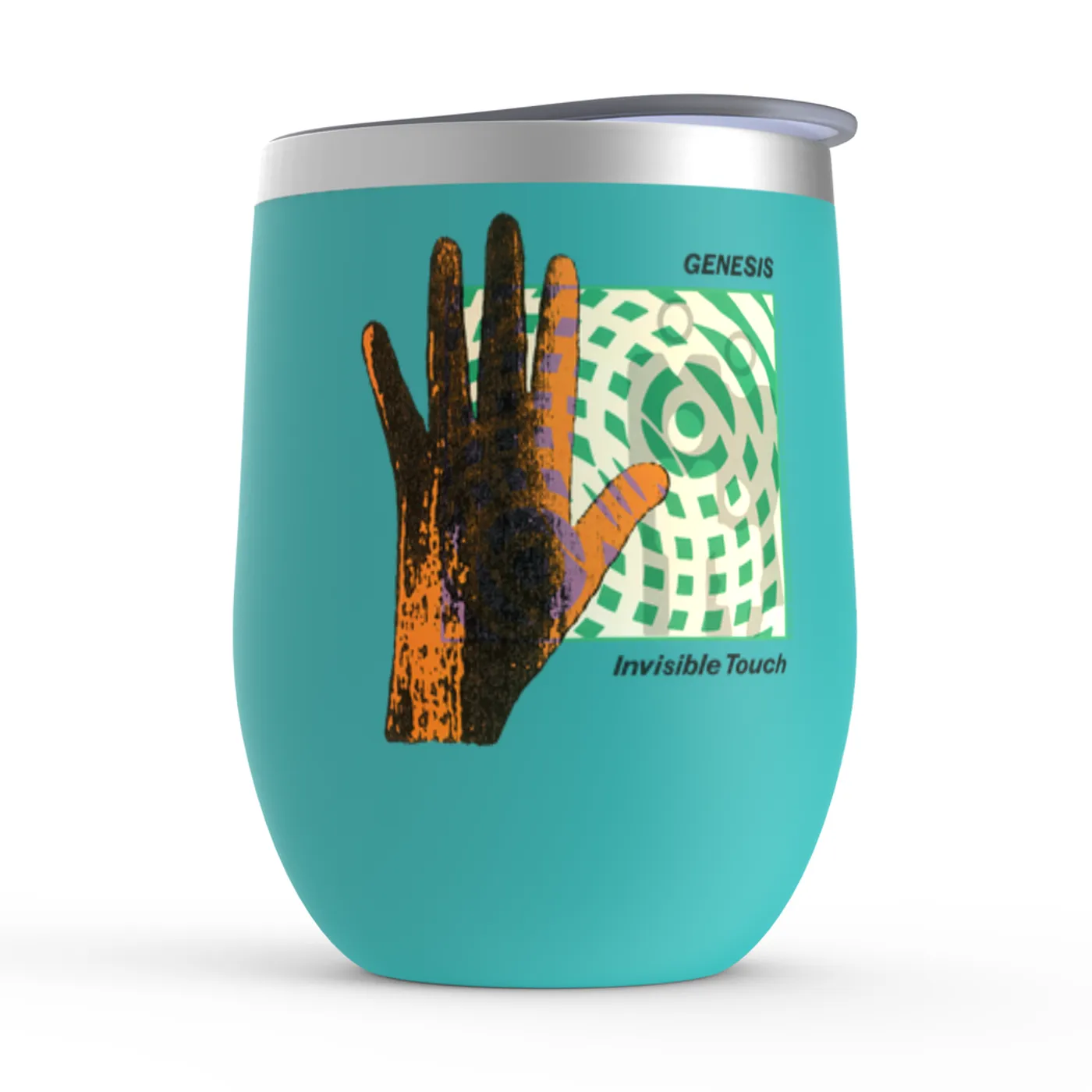 Genesis Wine Tumbler | Invisible Touch Album Cover Genesis Stemless Wine Tumbler (Merchbar Exclusive)