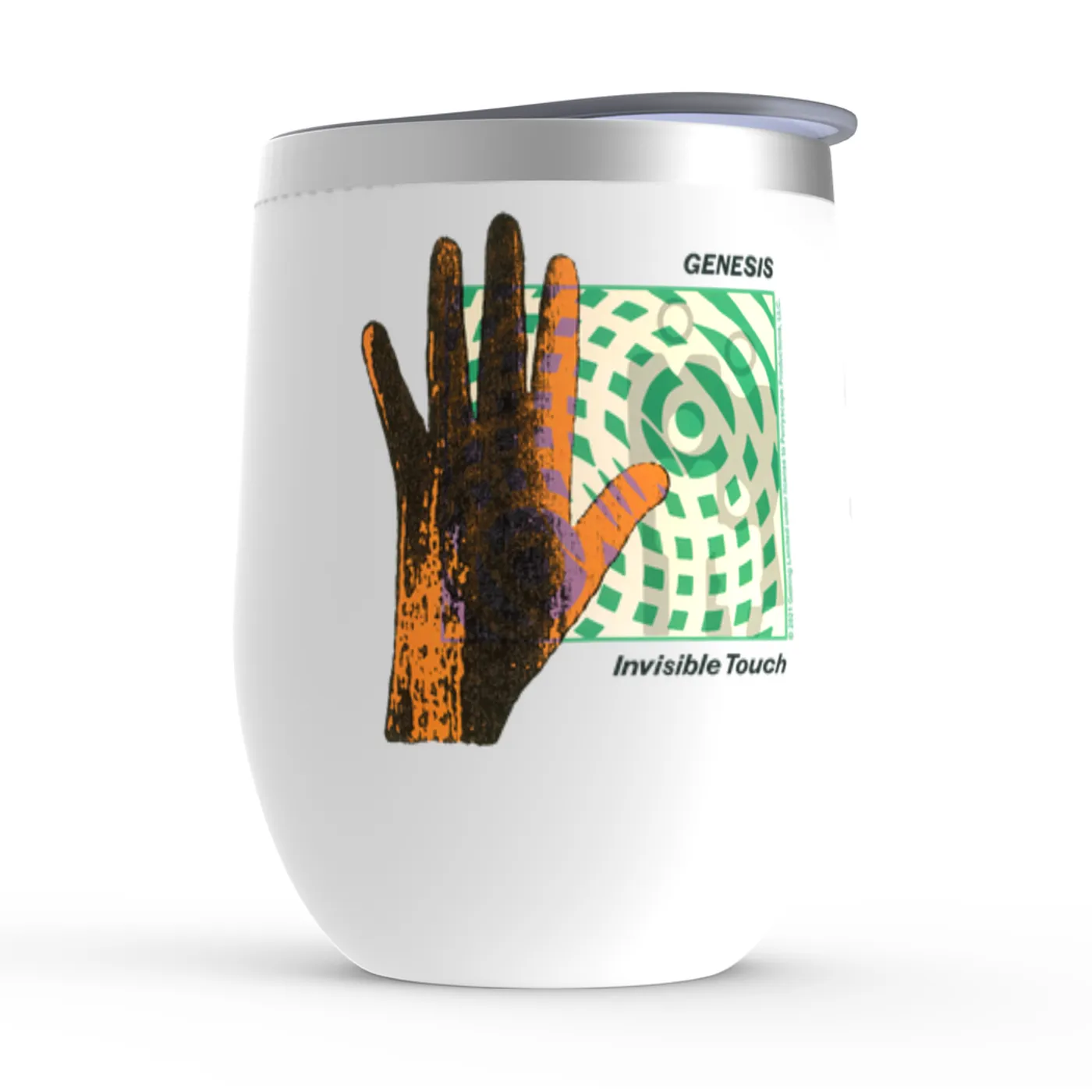 Genesis Wine Tumbler | Invisible Touch Album Cover Genesis Stemless Wine Tumbler (Merchbar Exclusive)