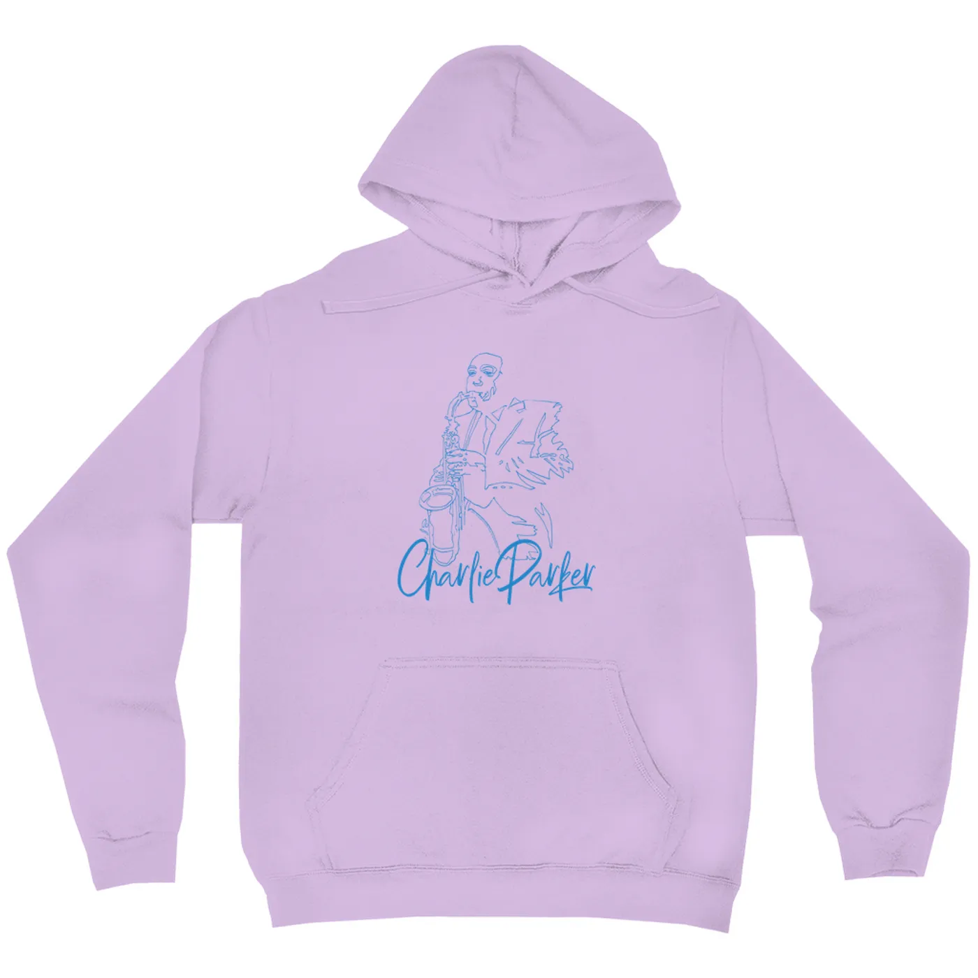 Charlie Parker Hoodie | Charlie Blue Line Portrait Image Charlie Parker Hoodie (Merchbar Exclusive)