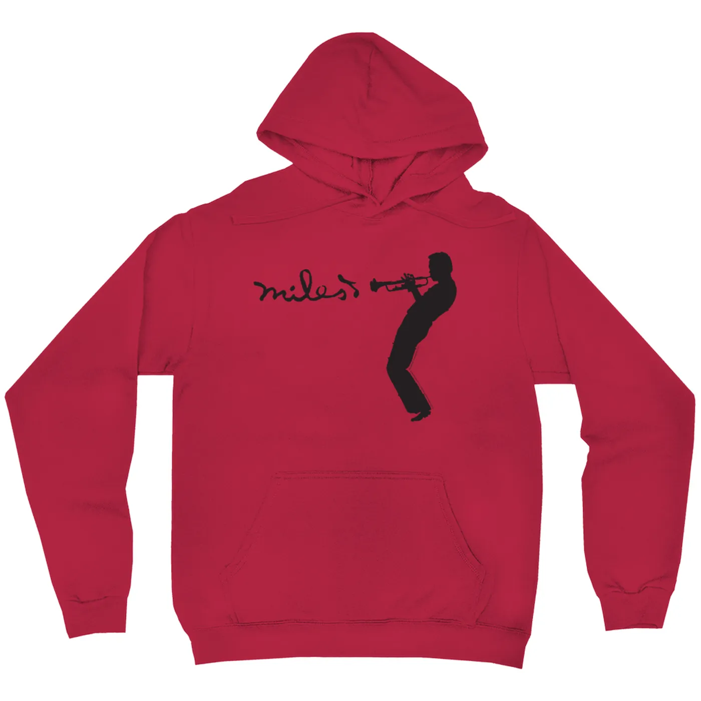 Miles Davis Hoodie | Miles Playing Trumpet Logo Miles Davis Hoodie