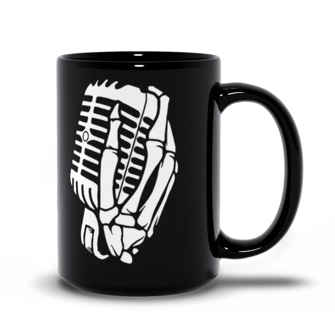Merchbar Music Life Mug | Skelehands On The Mic Merchbar Music Life Mug