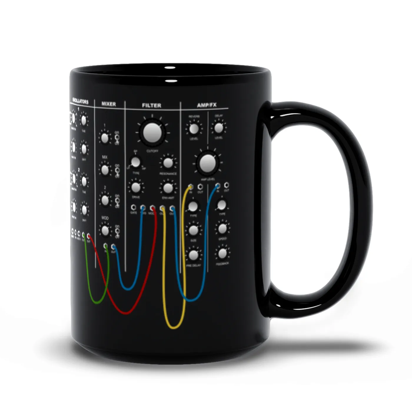 Merchbar Music Life Mug | Modular Synth Chest Panel Merchbar Music Life Mug