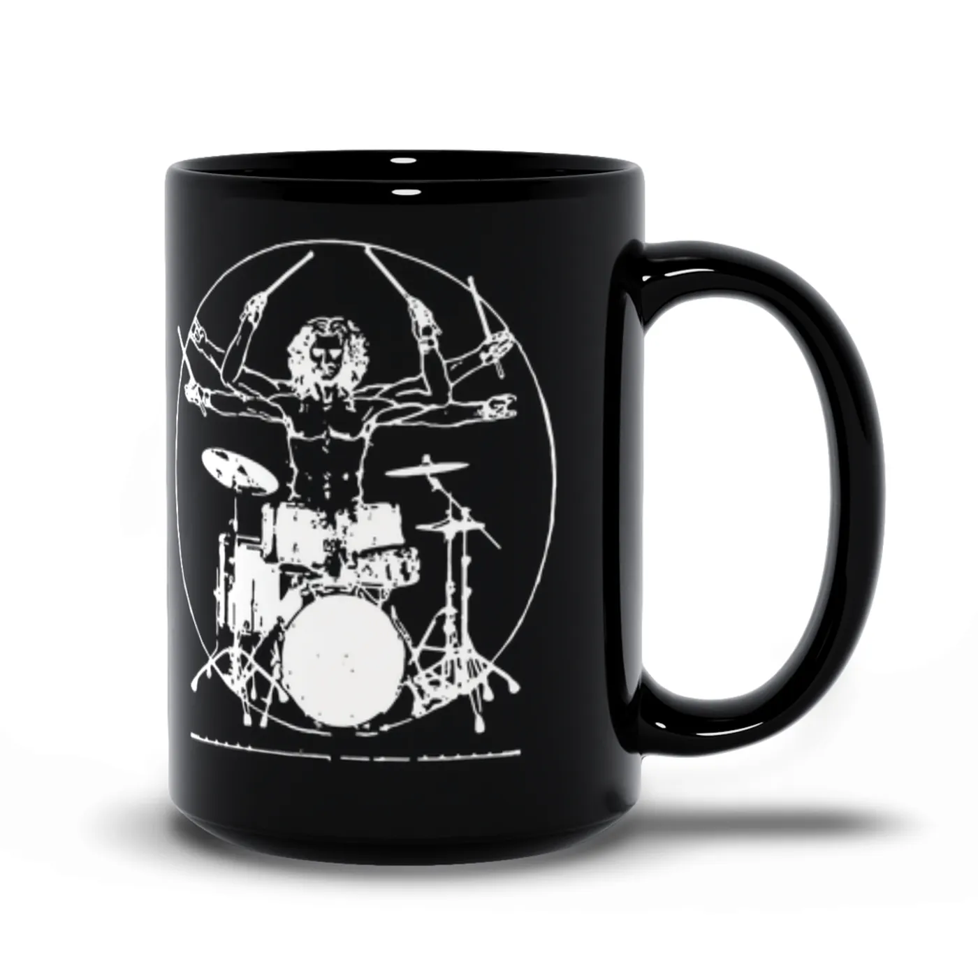 Merchbar Music Life Mug | Vitruvian Drummer Merchbar Music Life Mug