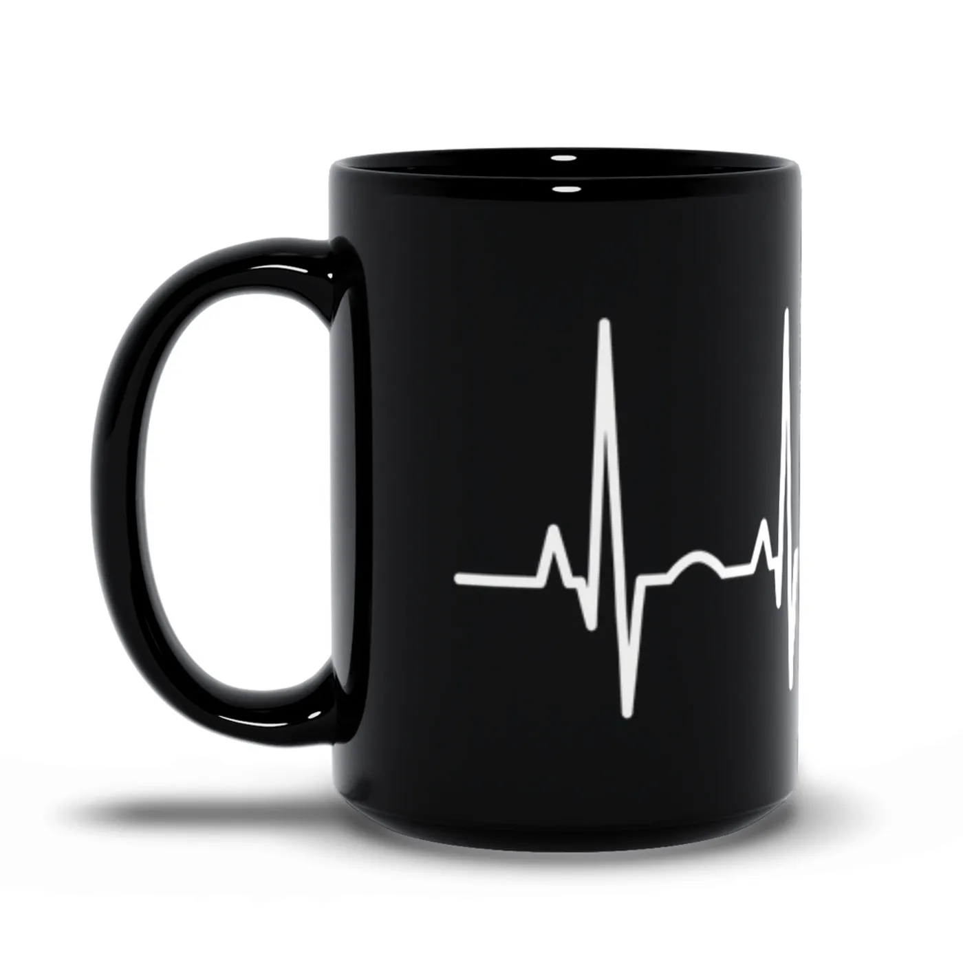 Merchbar Music Life Mug | Acoustic Guitar Heartbeat Merchbar Music Life Mug