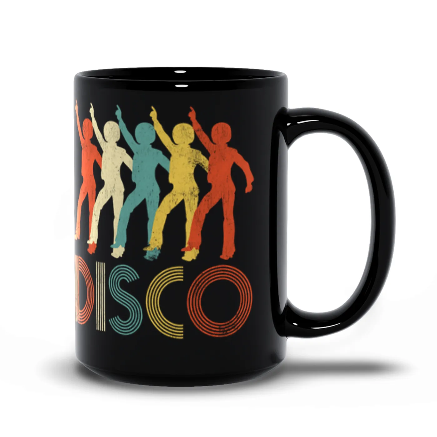 Merchbar Music Life Mug | Colorful Disco Design Distressed Merchbar Music Life Mug