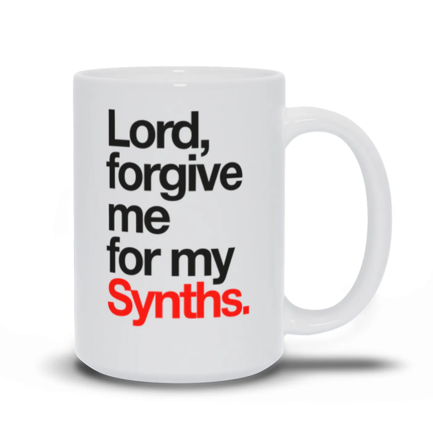 Merchbar Music Life Mug | Forgive Me For My Synths Merchbar Music Life Mug