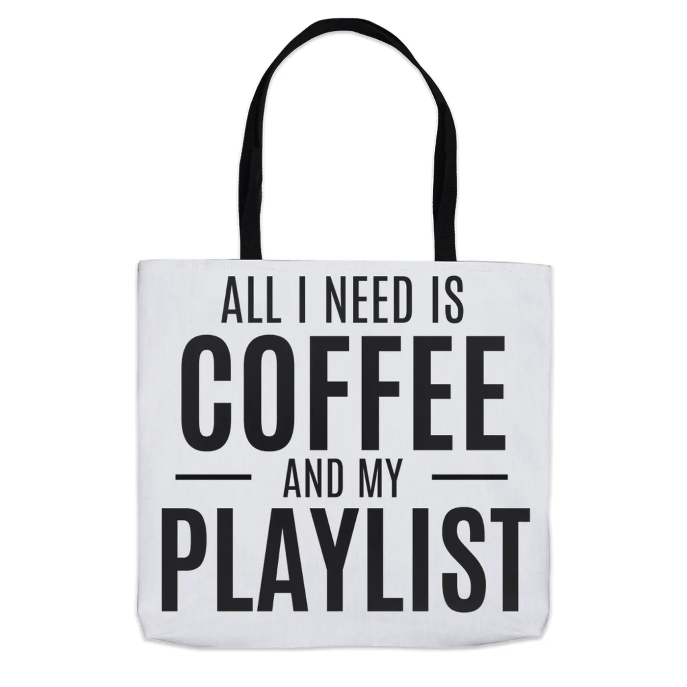 Merchbar Music Life Tote Bag | All I Need Is Coffee & Music Merchbar Music Life Tote