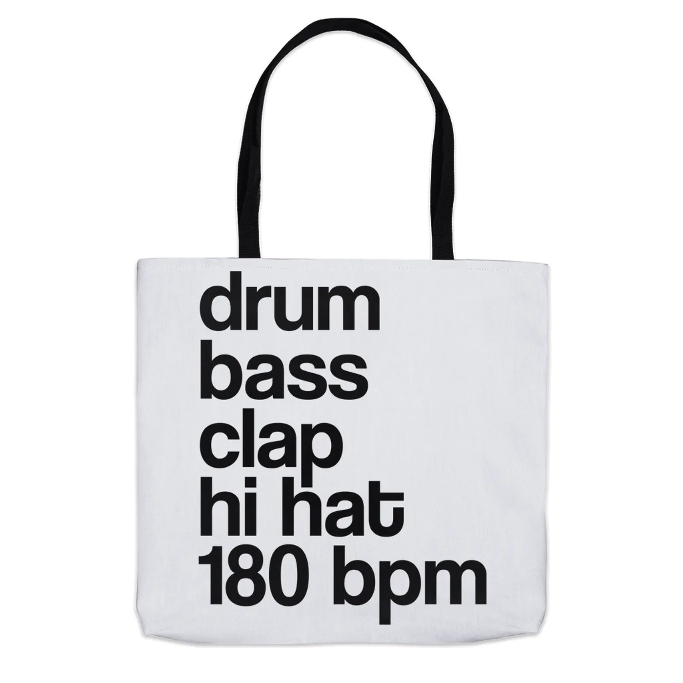 Merchbar Music Life Tote Bag | Drum Bass Clap Merchbar Music Life Tote
