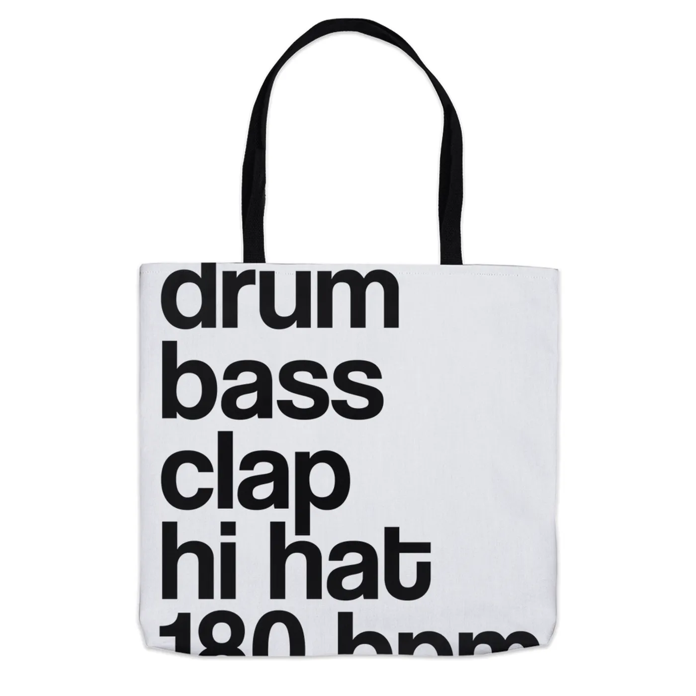Merchbar Music Life Tote Bag | Drum Bass Clap Merchbar Music Life Tote