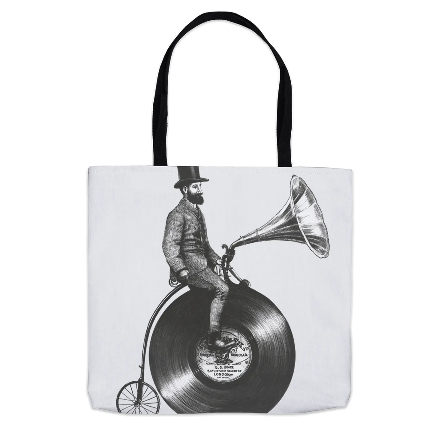 Merchbar Music Life Tote Bag | Riding The Gramophone Merchbar Music Life Tote
